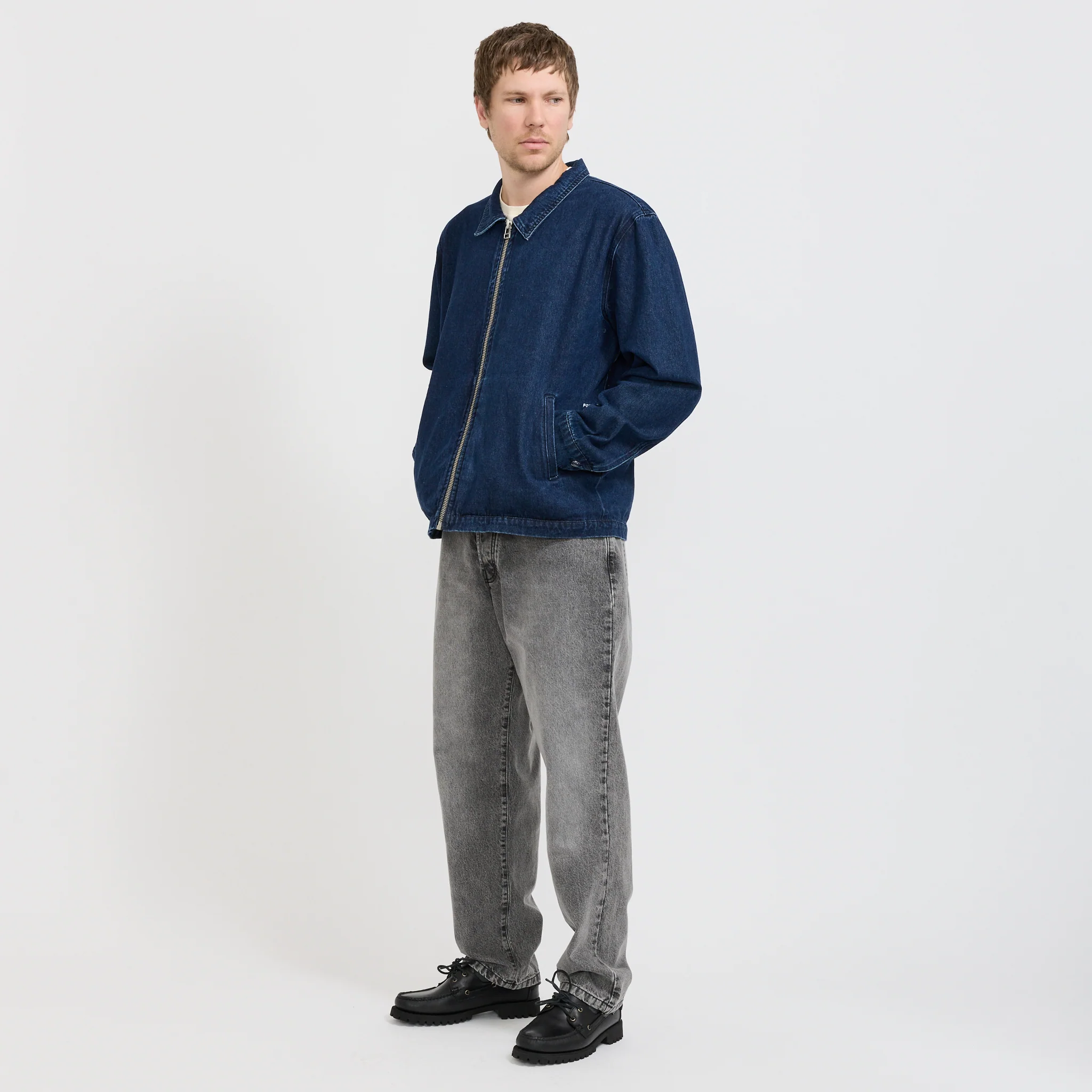 Denim Full Zip Jacket Rinsed Denim - Image 2