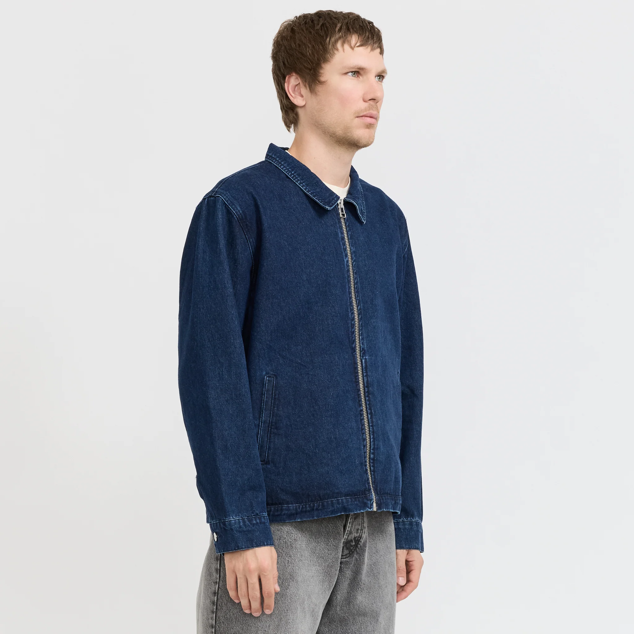 Denim Full Zip Jacket Rinsed Denim - Image 3