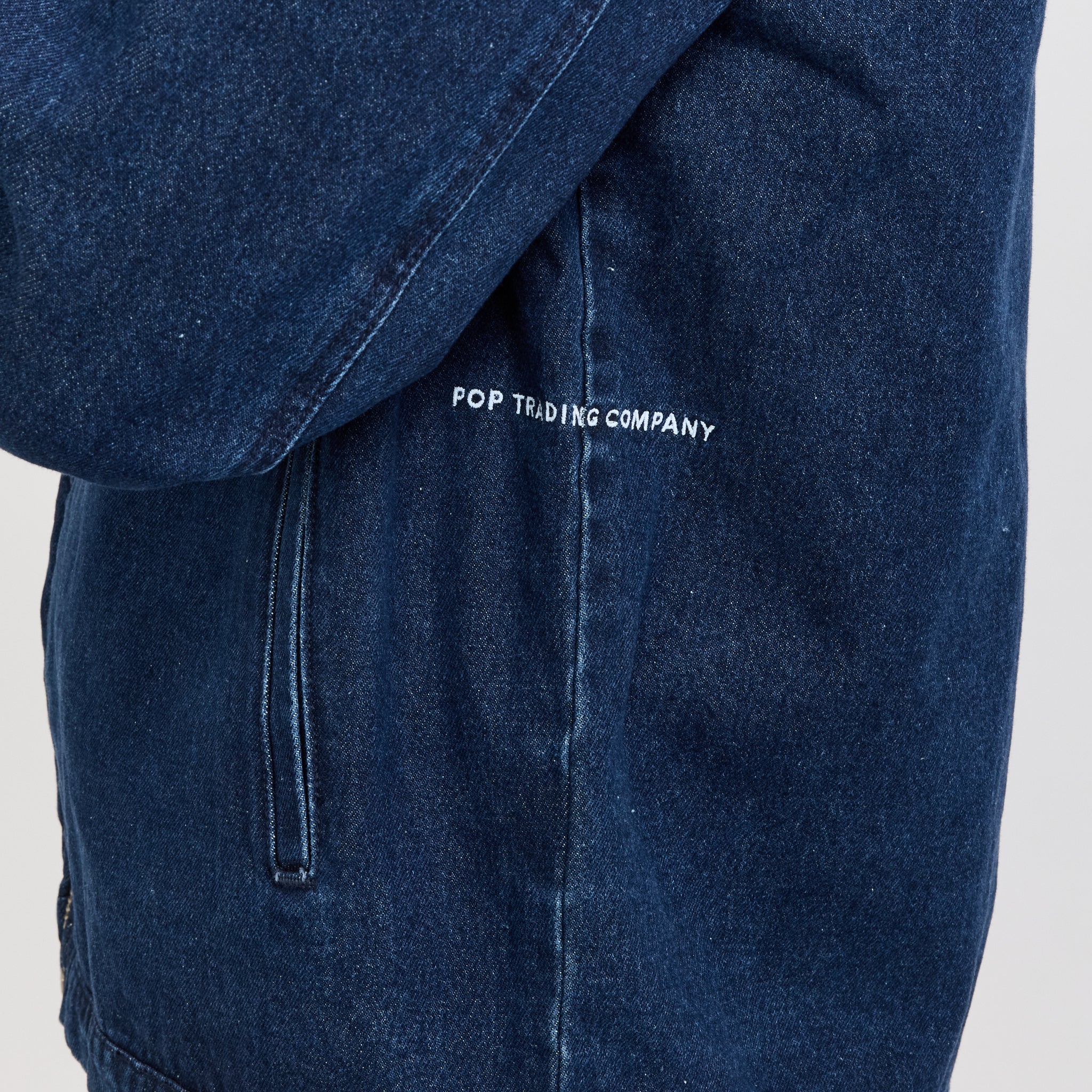 Denim Full Zip Jacket Rinsed Denim - Image 8