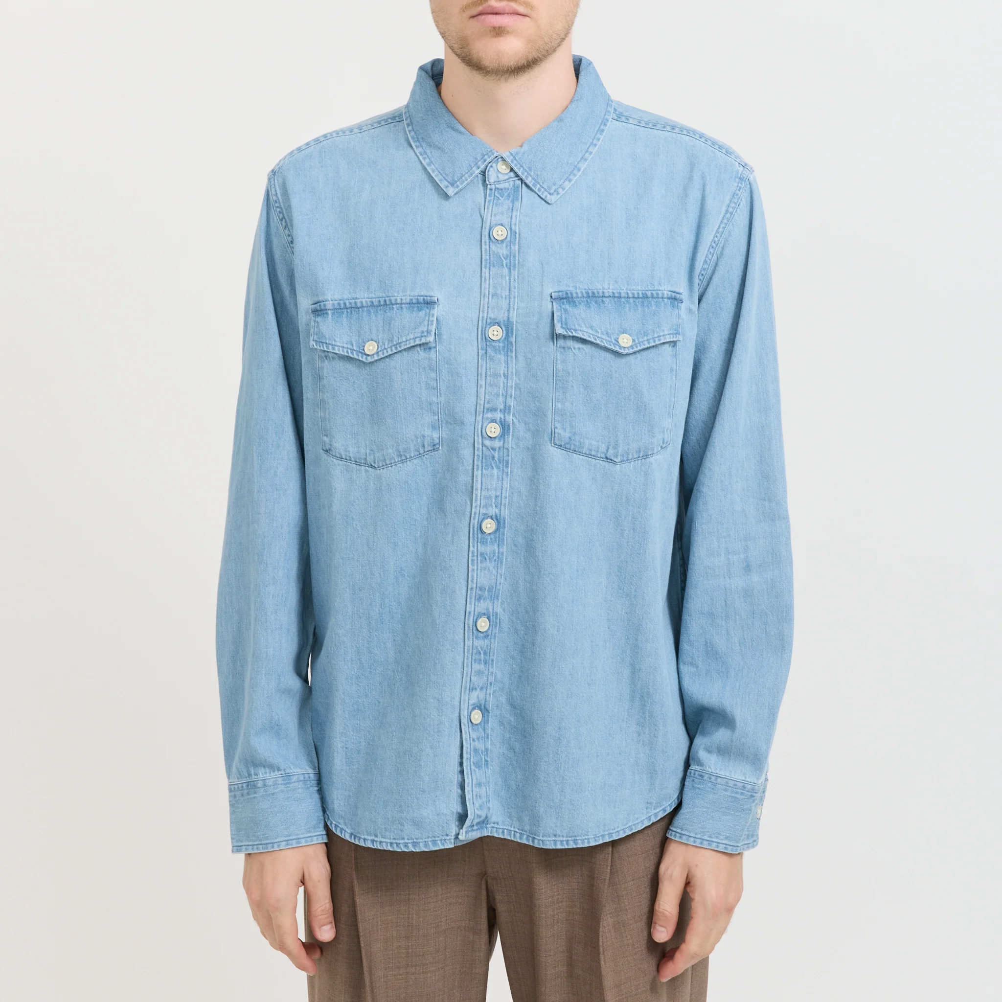 Denim Shirt LS Indigo - Image 5