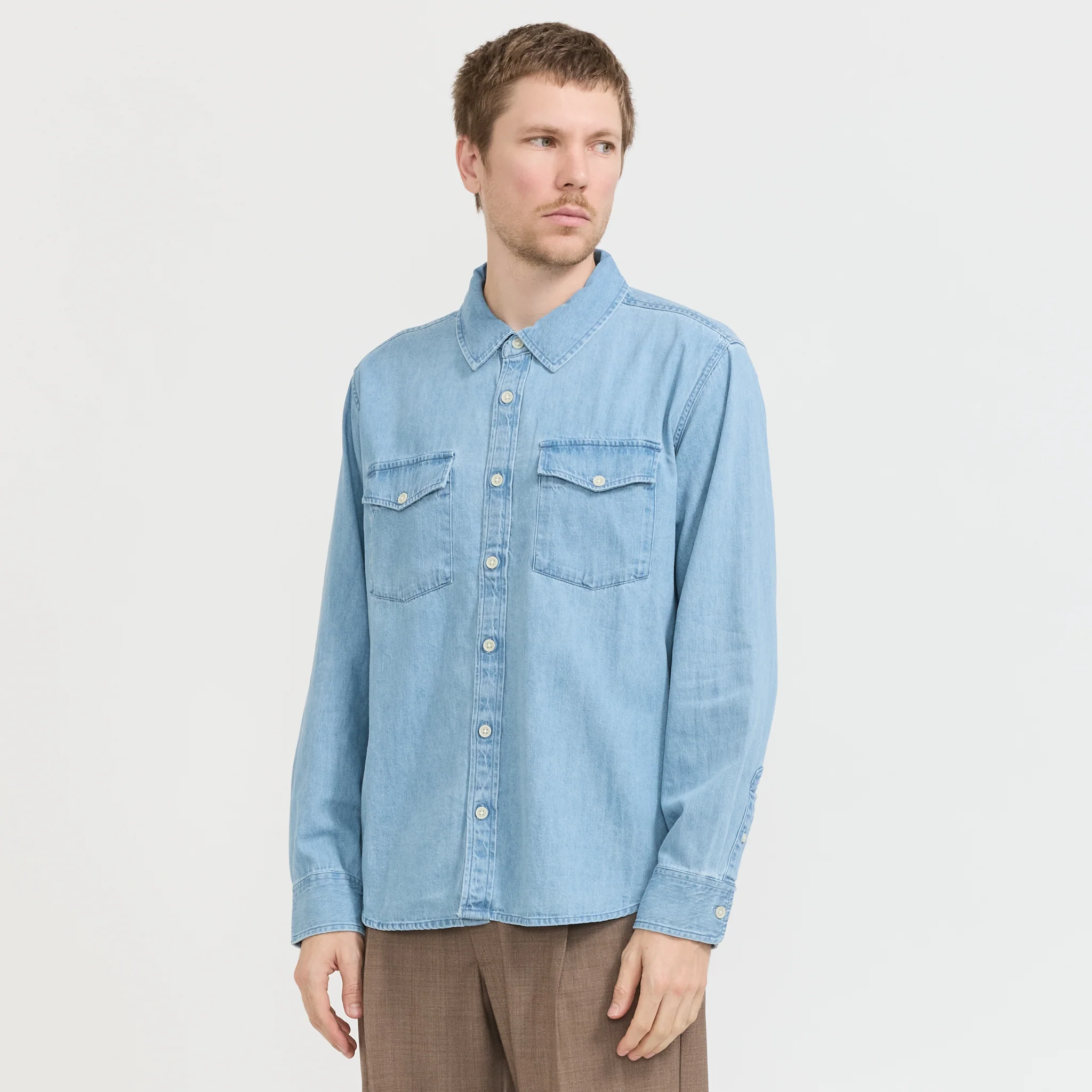 Denim Shirt LS Indigo - Image 6