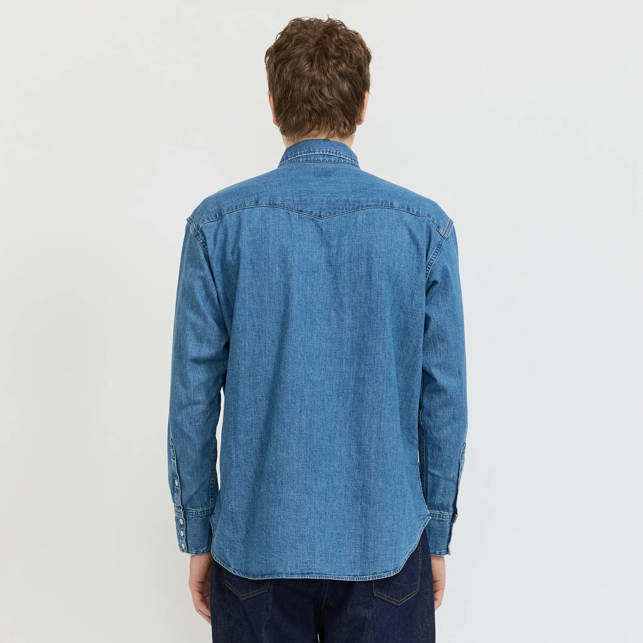 Denim Western Shirt Denim Used - Image 4