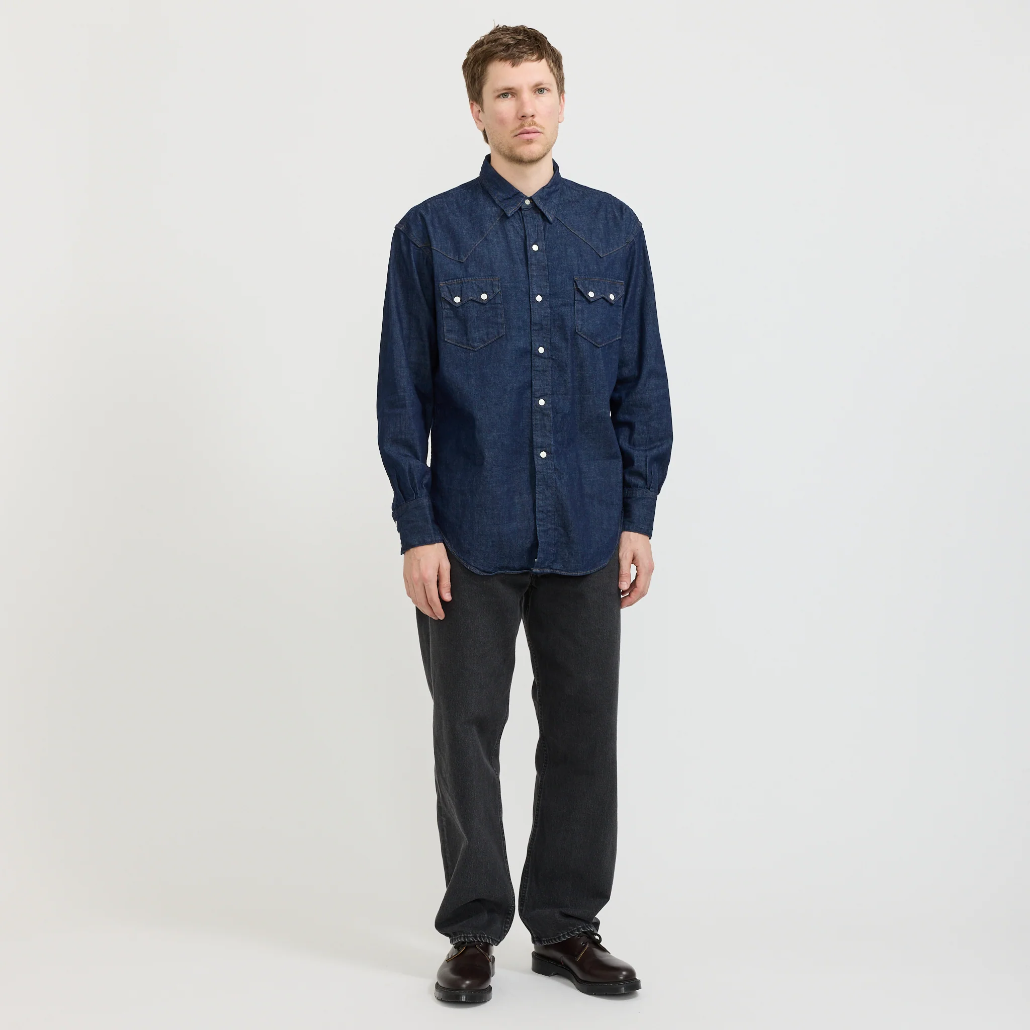 Denim Western Shirt One Wash - Image 2