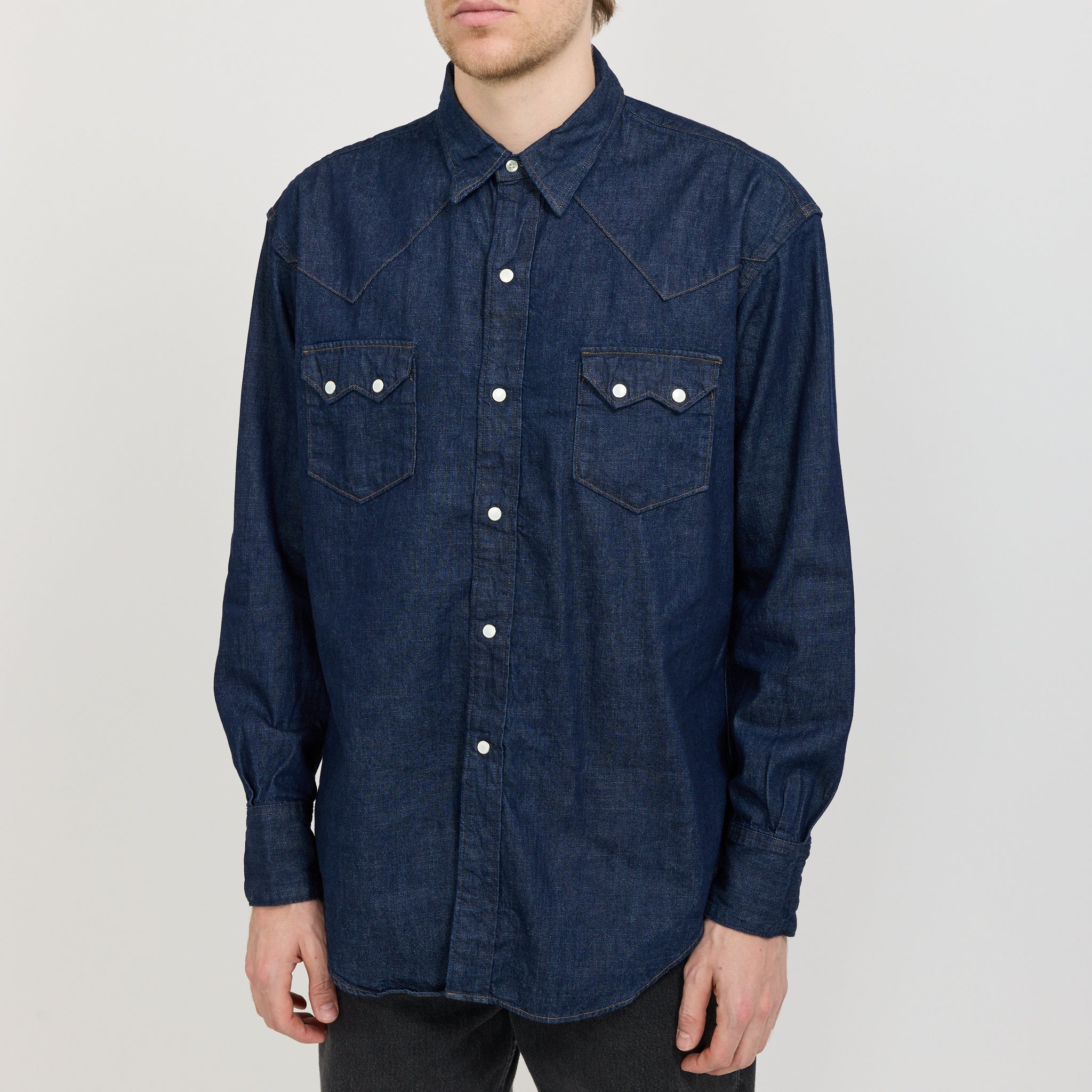 Denim Western Shirt One Wash - Image 5