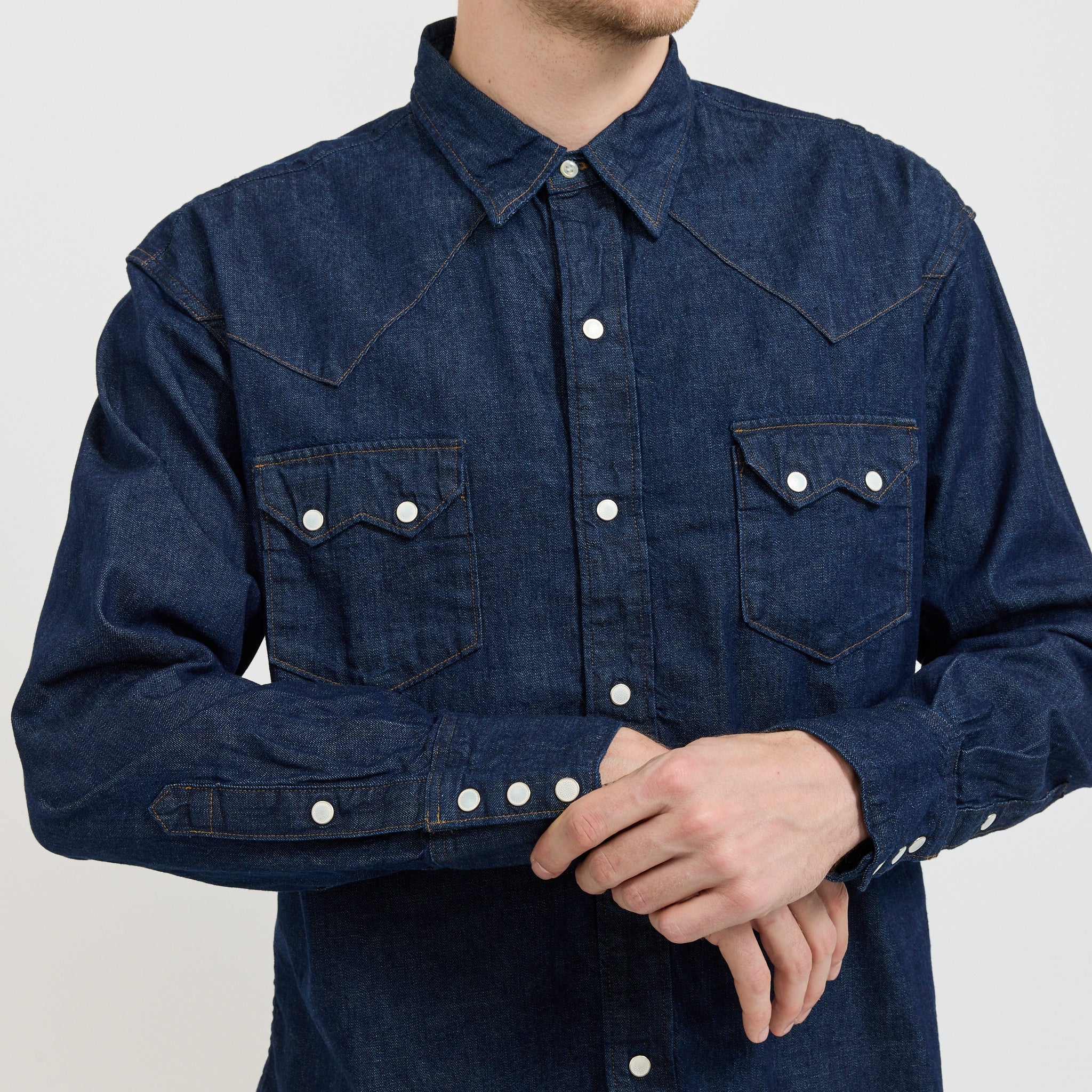 Denim Western Shirt One Wash - Image 6