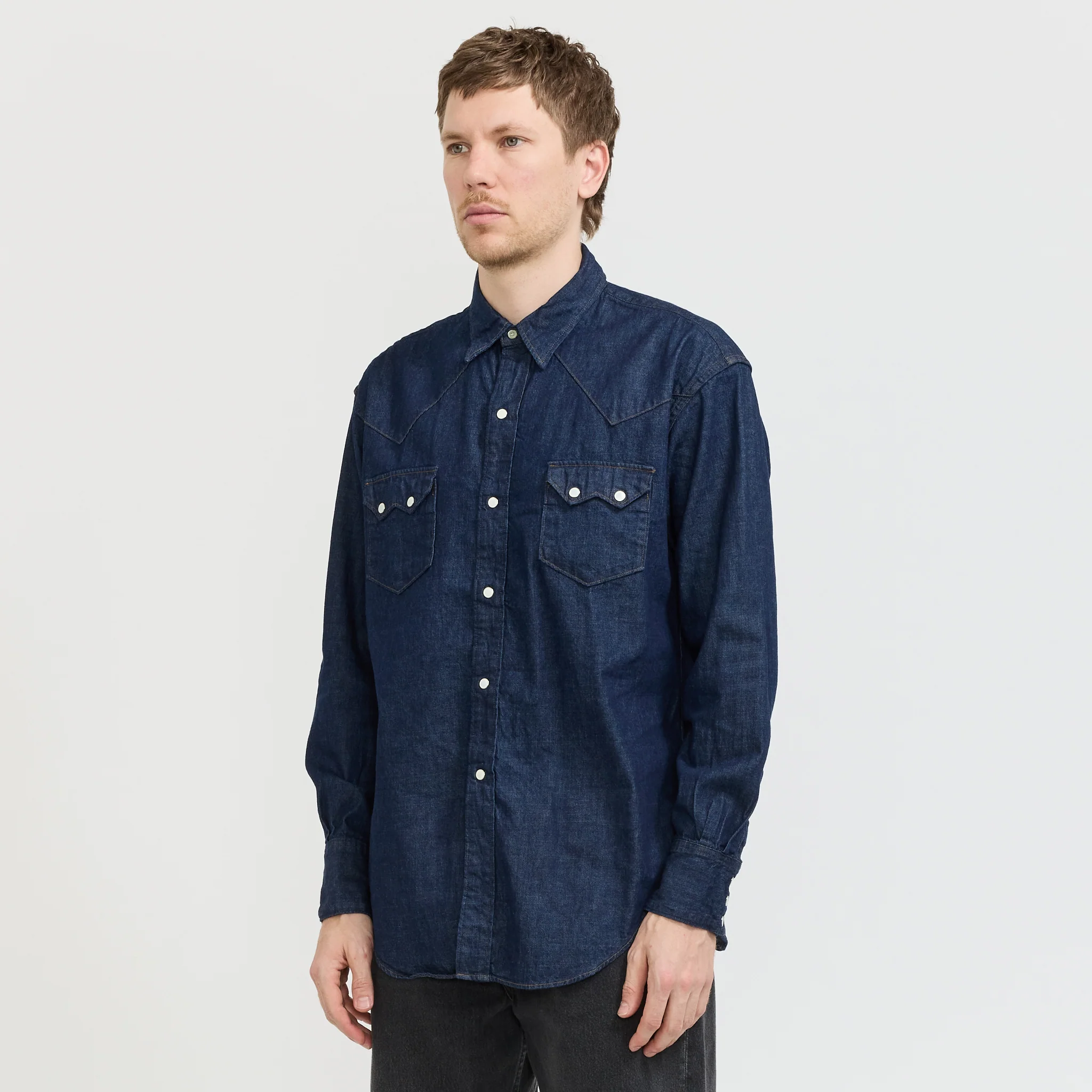 Denim Western Shirt One Wash - Image 7