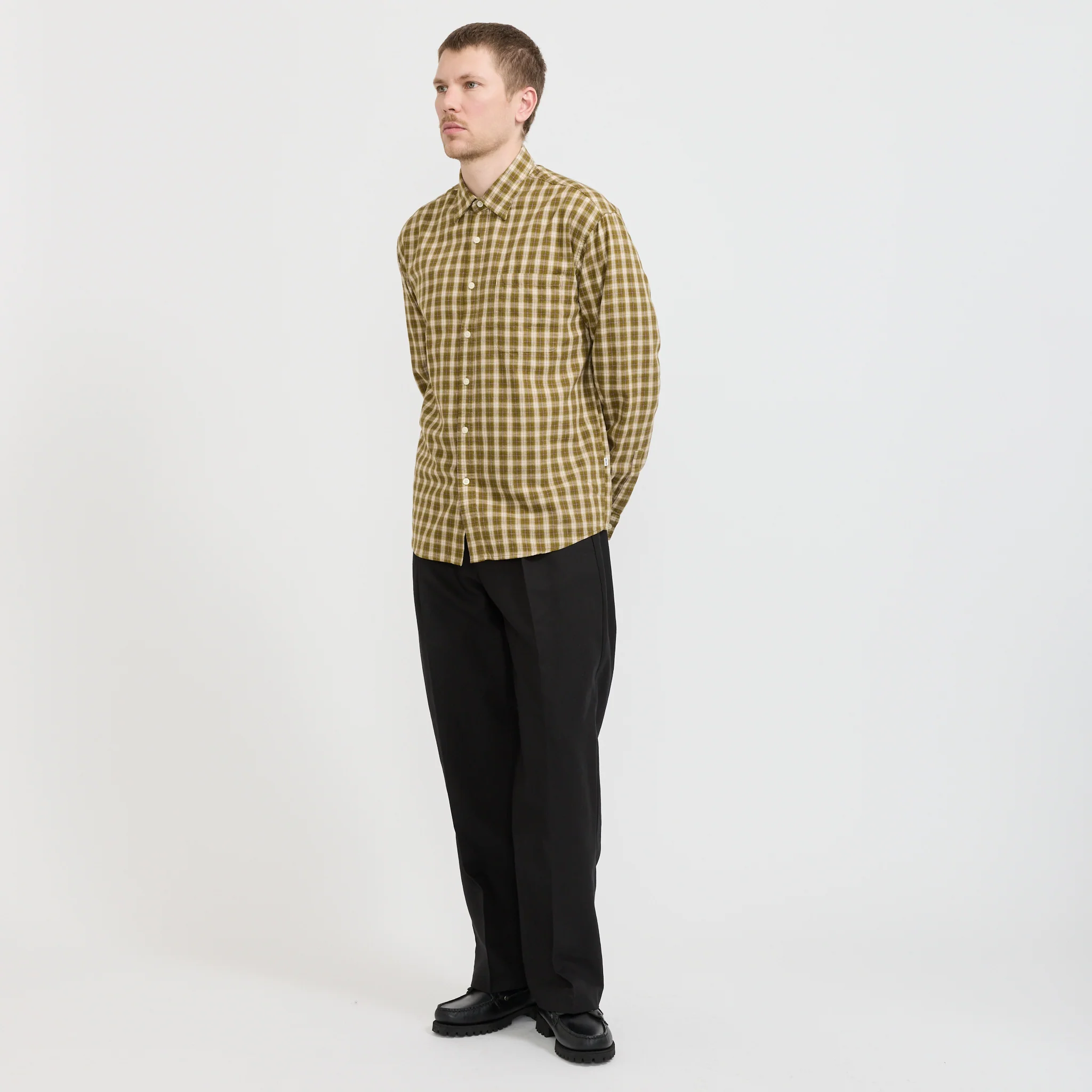 Deon Flannel Shirt Moss Check - Image 2