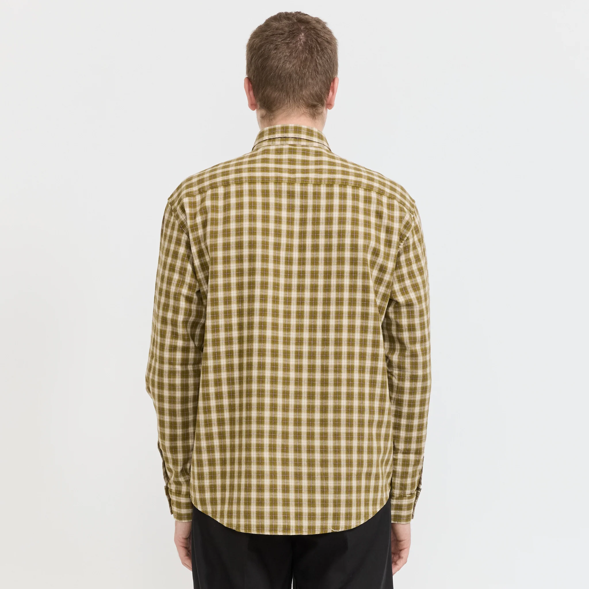 Deon Flannel Shirt Moss Check - Image 4