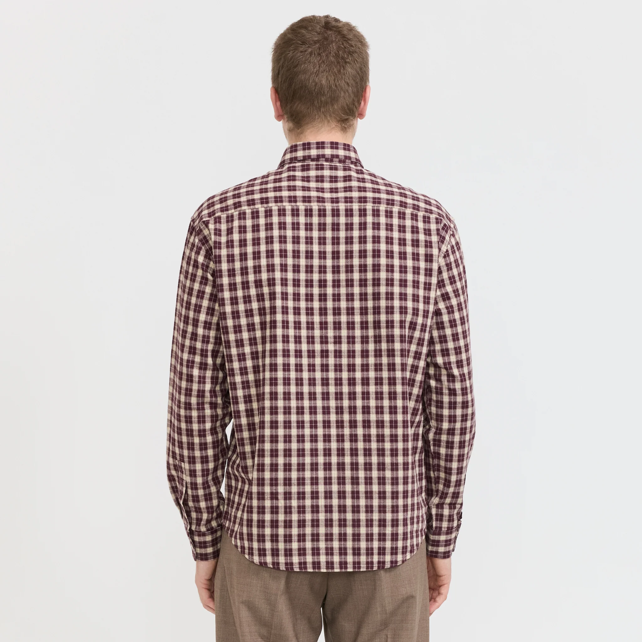 Deon Flannel Shirt Wine Check - Image 4