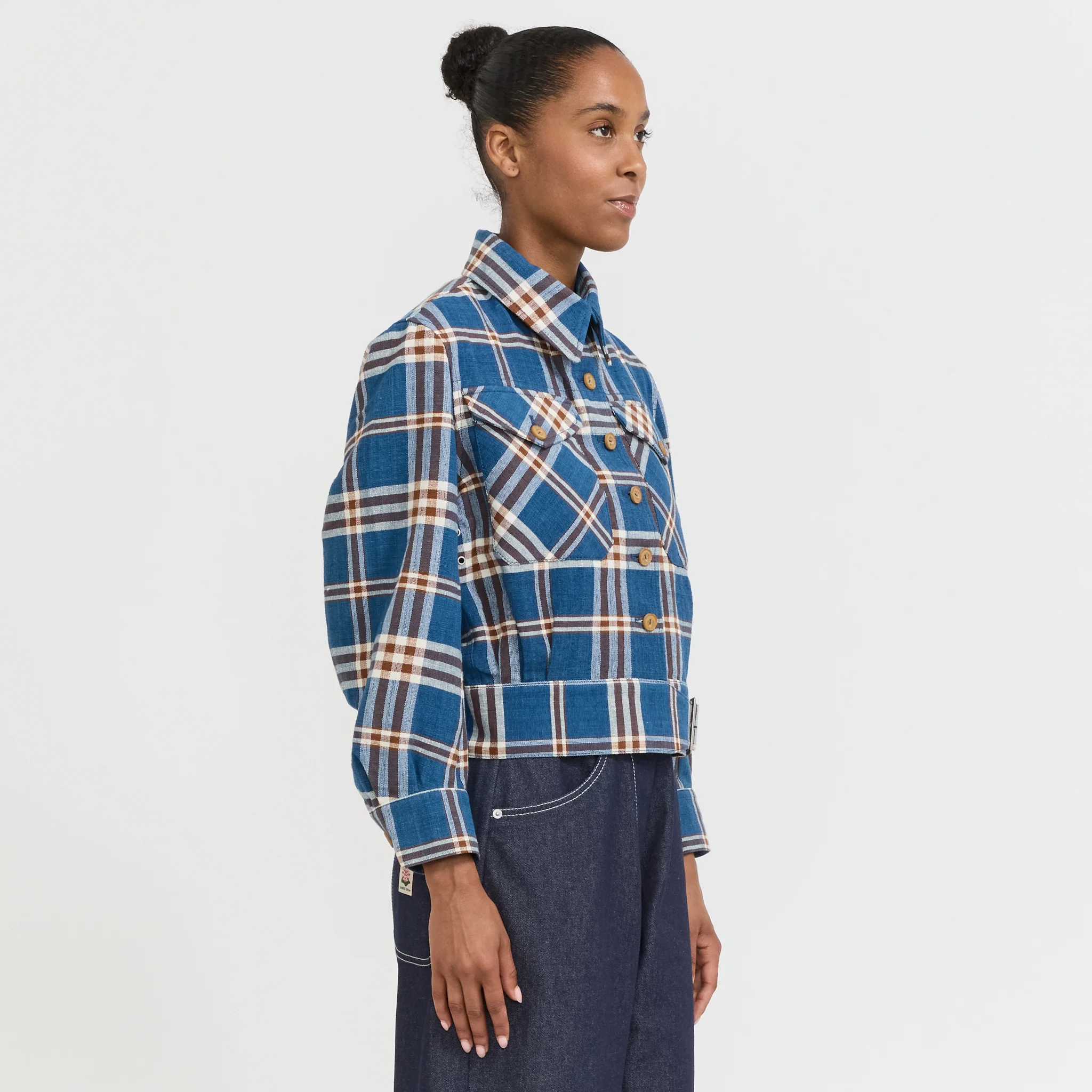 Despatch Jacket Indigo Check - Image 3