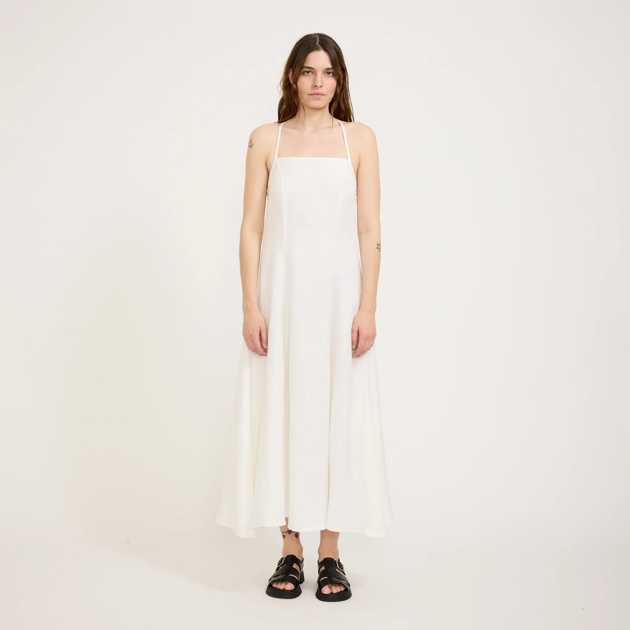 Dinali Dress Linen White