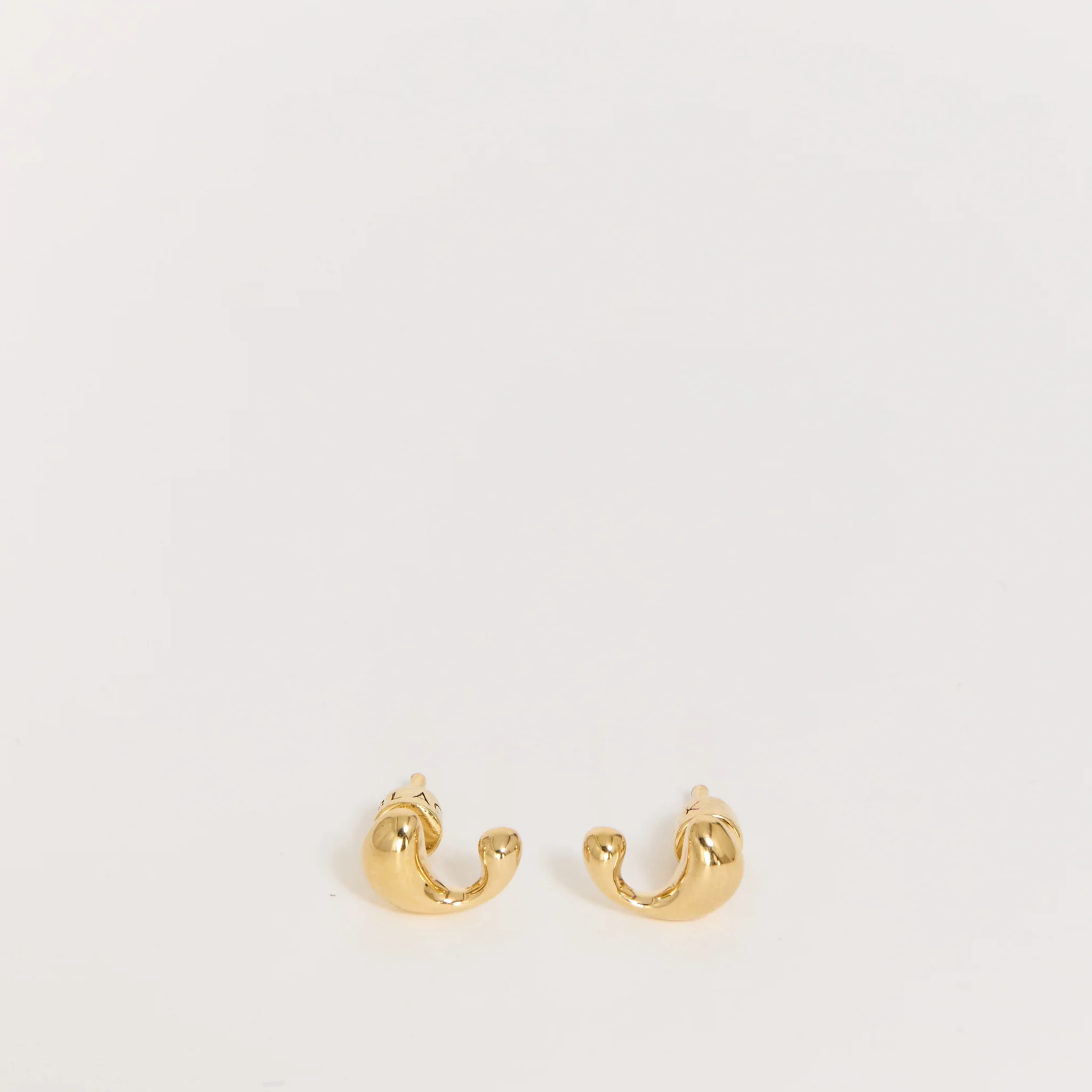 Dolphin Pool Studs Pair Gold