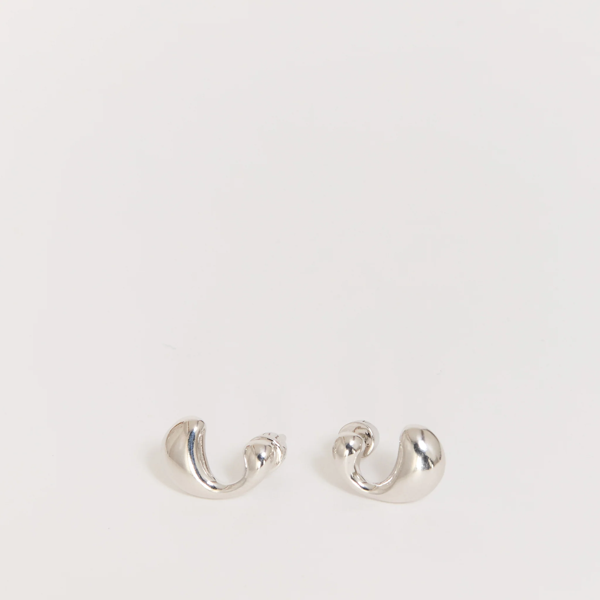 Dolphin Splash Studs Pair Silver