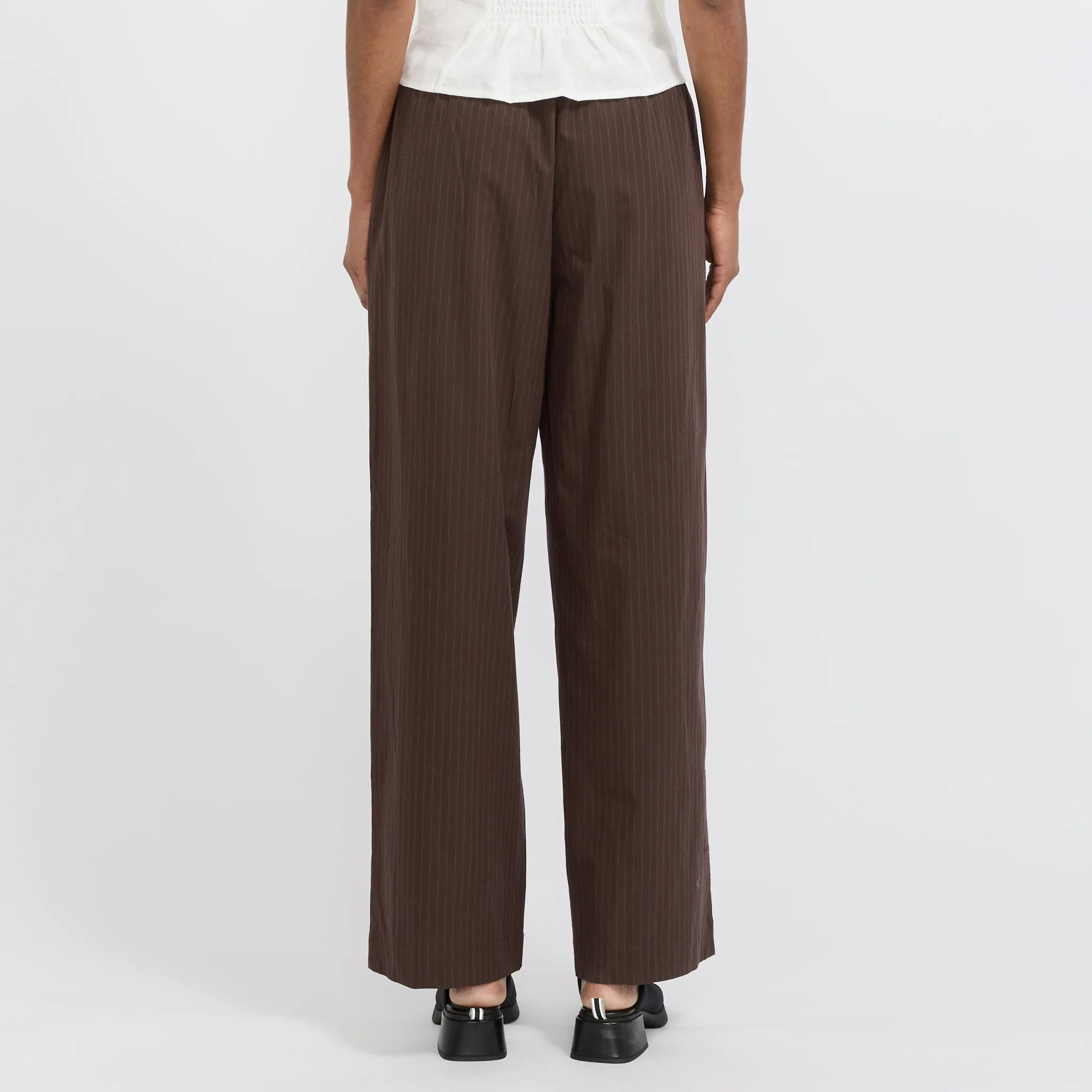 Double Button Pant Brown Stripe - Image 4