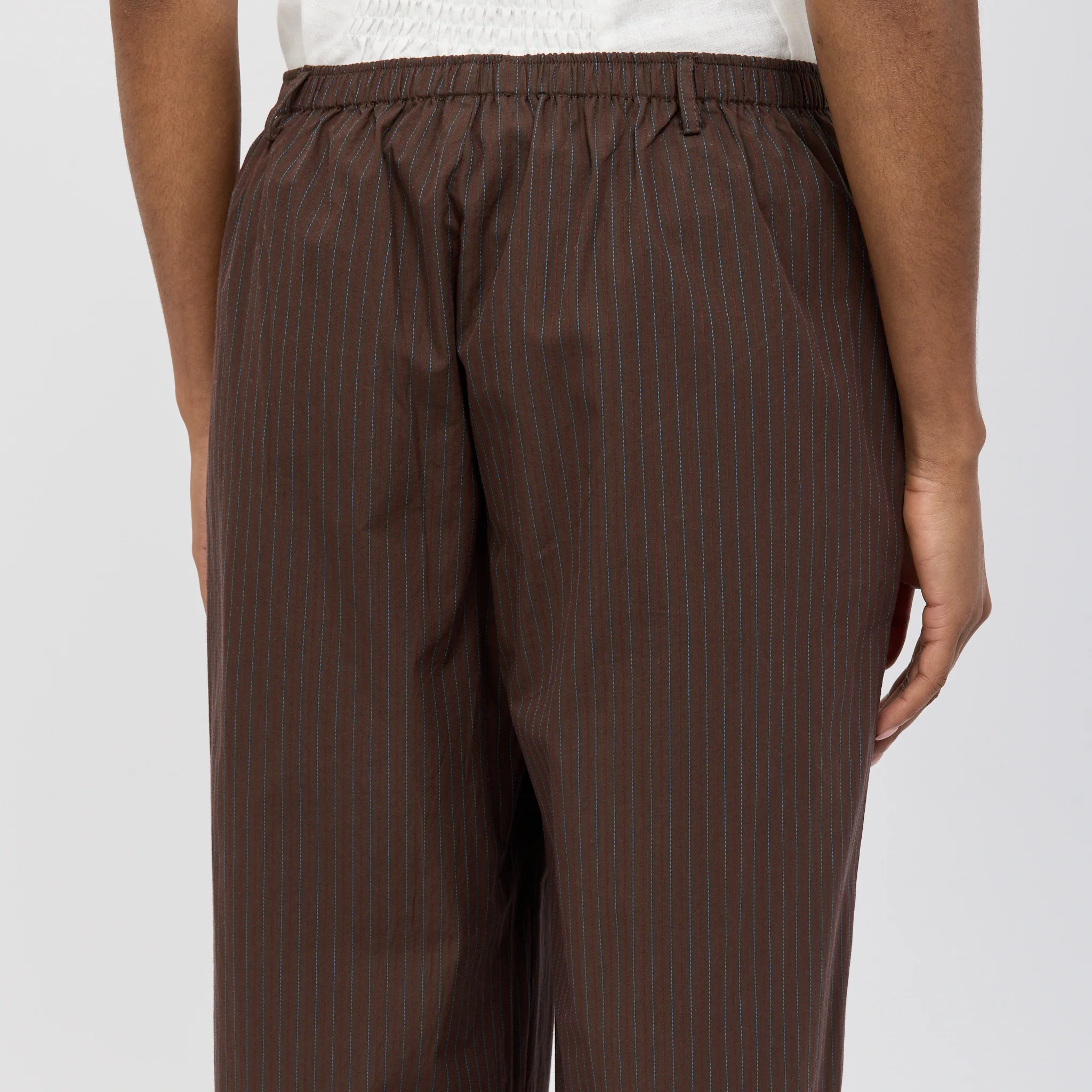 Double Button Pant Brown Stripe - Image 6