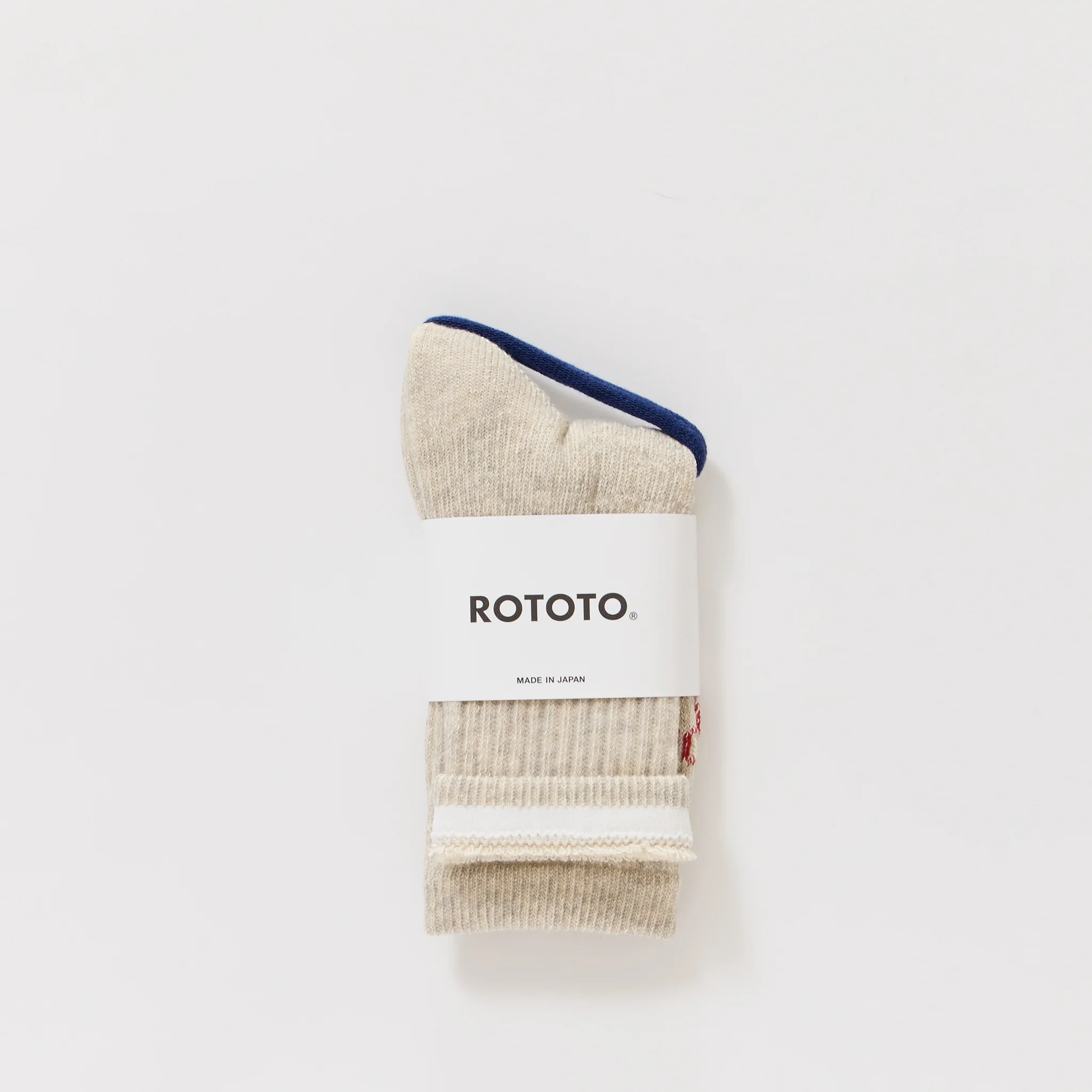 Double Face Mini Crew Socks Light Grey - Image 2