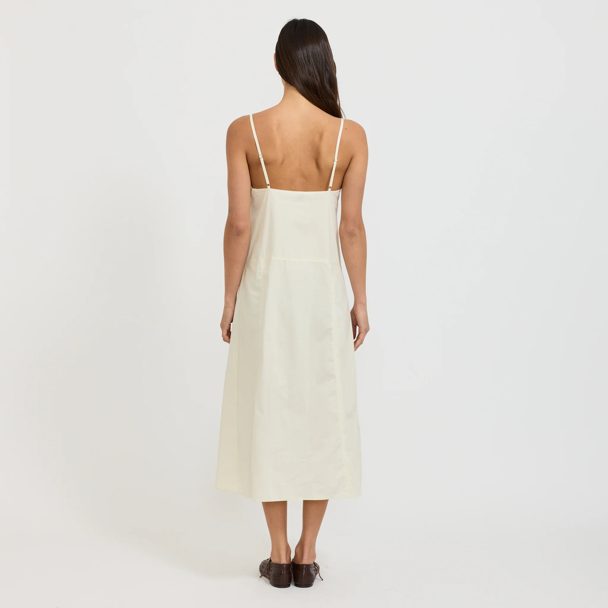 Double Seam Dress Butter White - Image 3