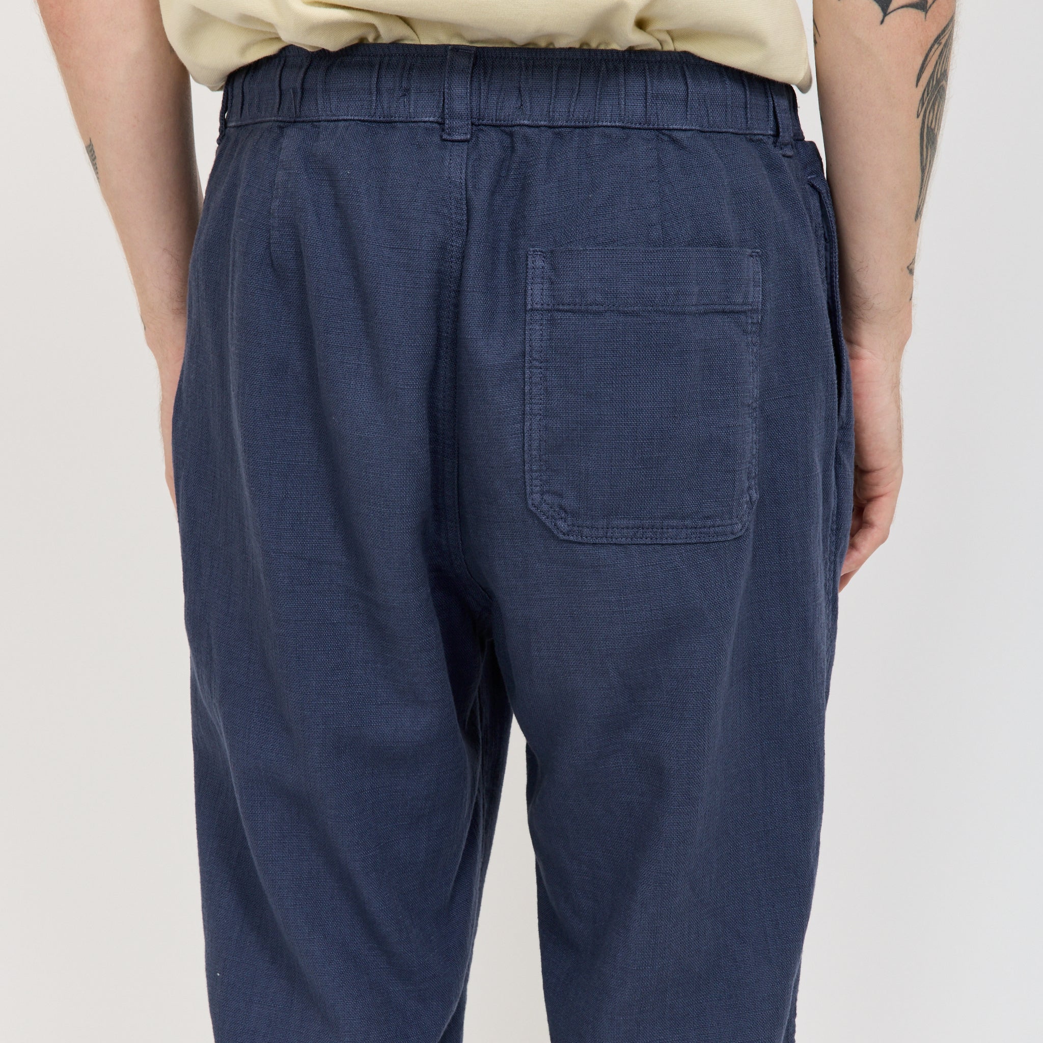 Doune Pant Navy Slub - Image 6