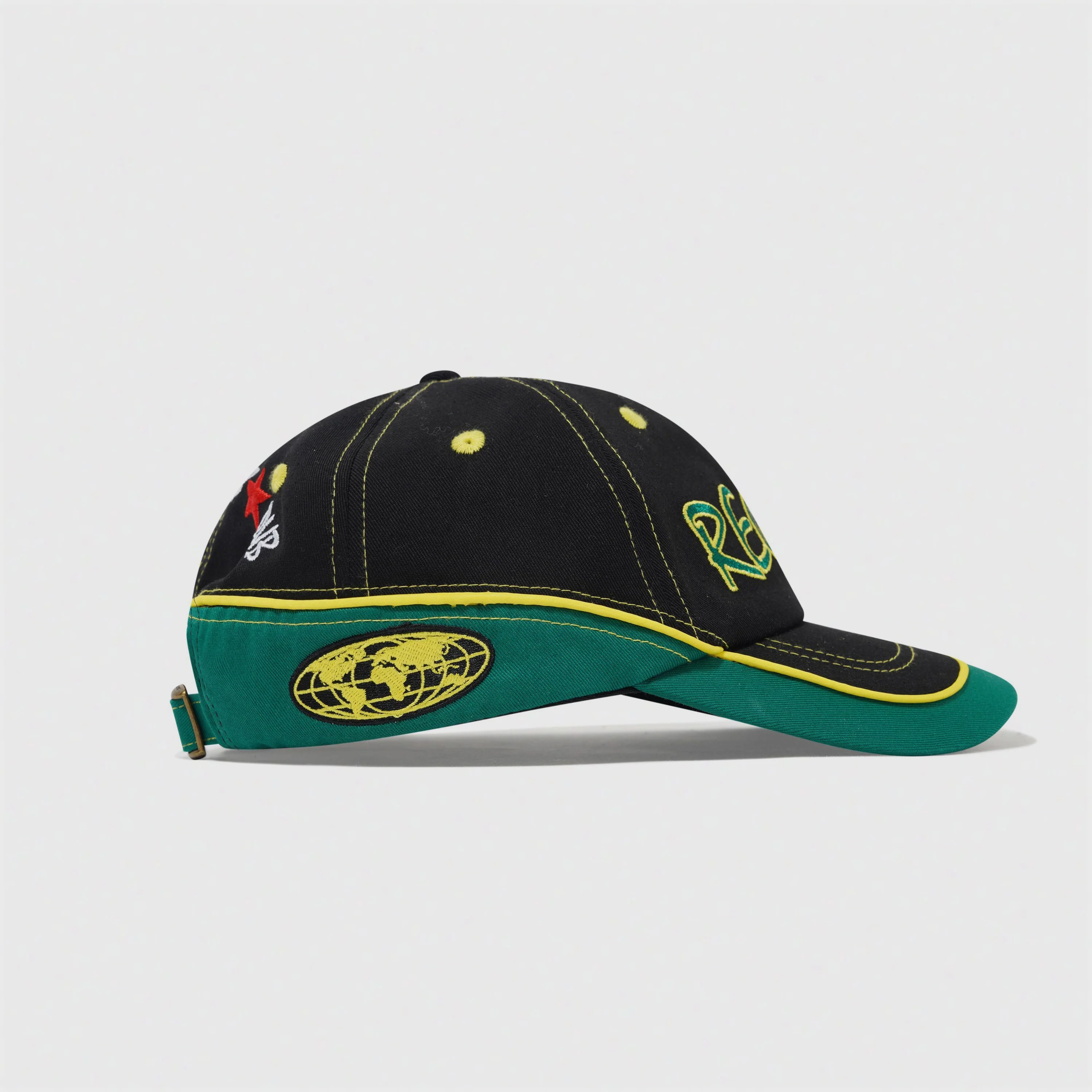 Dub 6 Panel Cap Blue Black/Green - Image 3