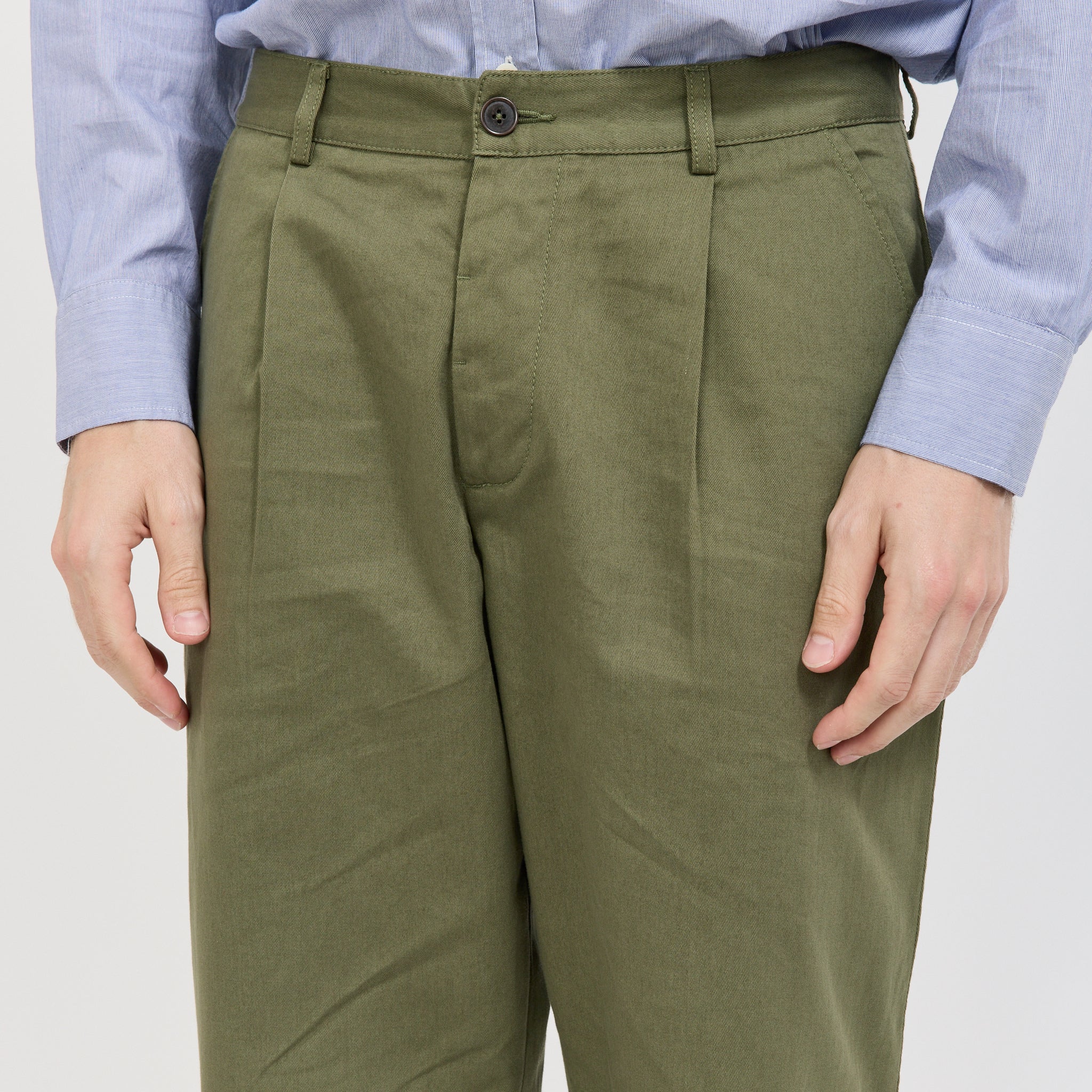 Duke Pant Twill Light Olive - Image 6