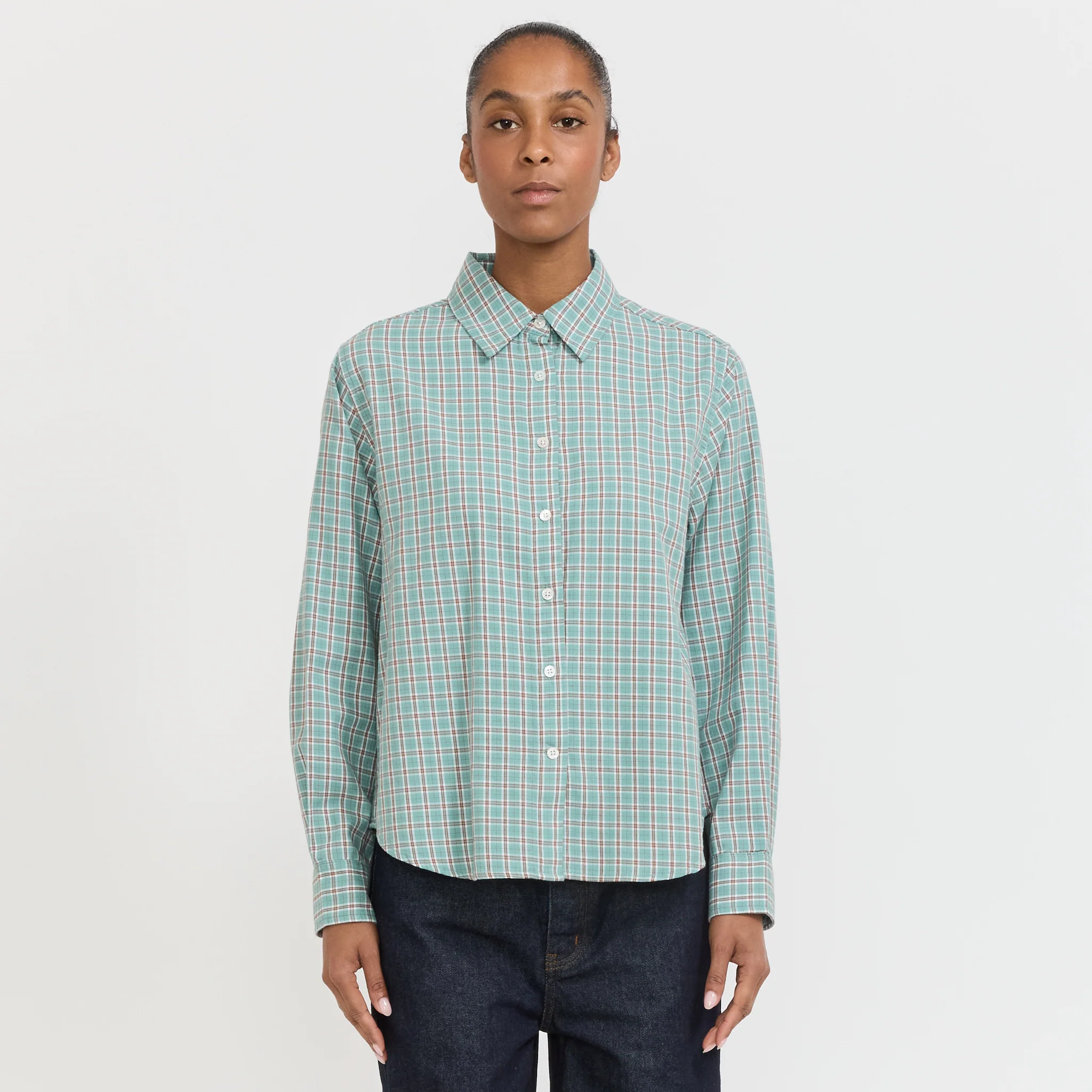 Dume Shirt Teal Plaid
