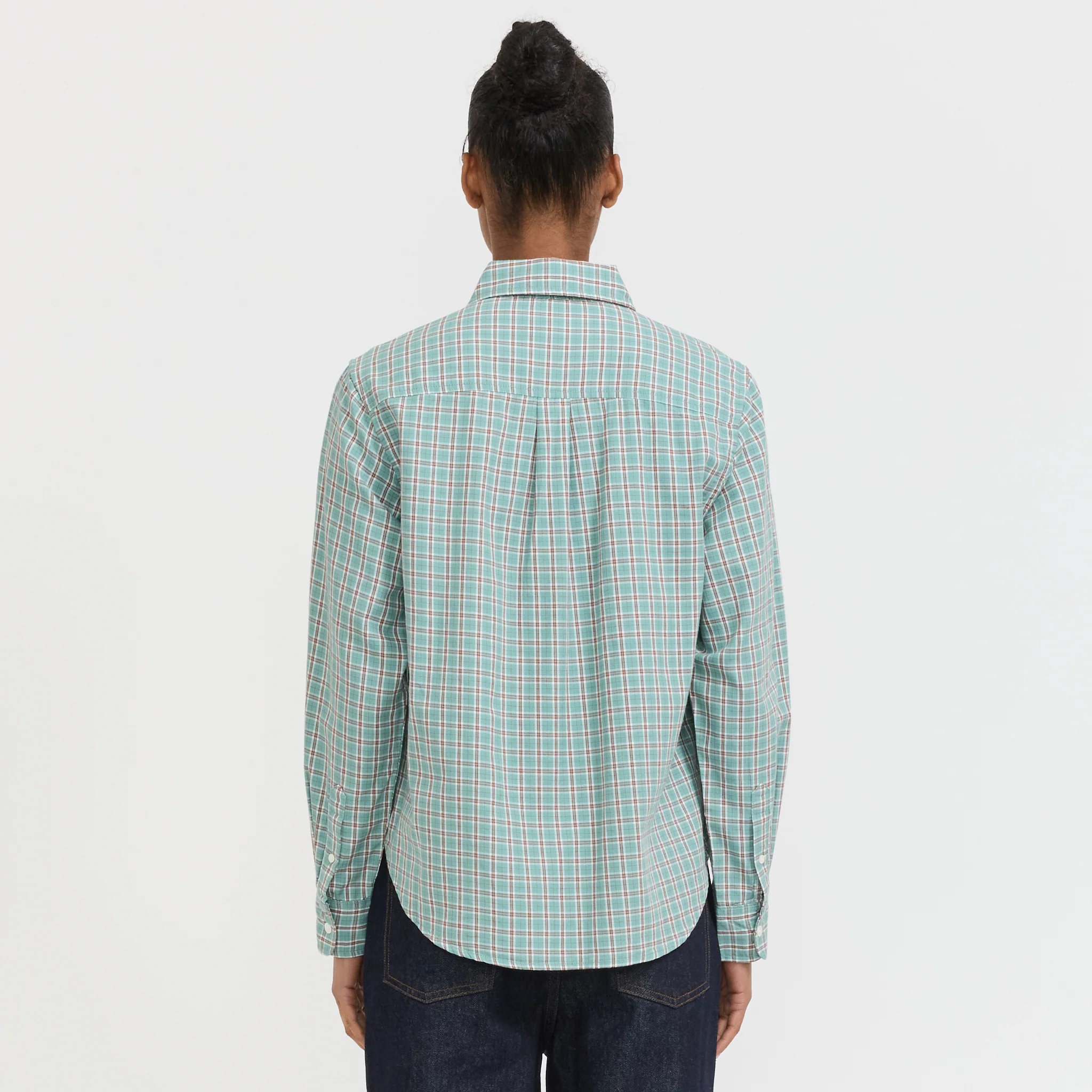 Dume Shirt Teal Plaid - Image 4