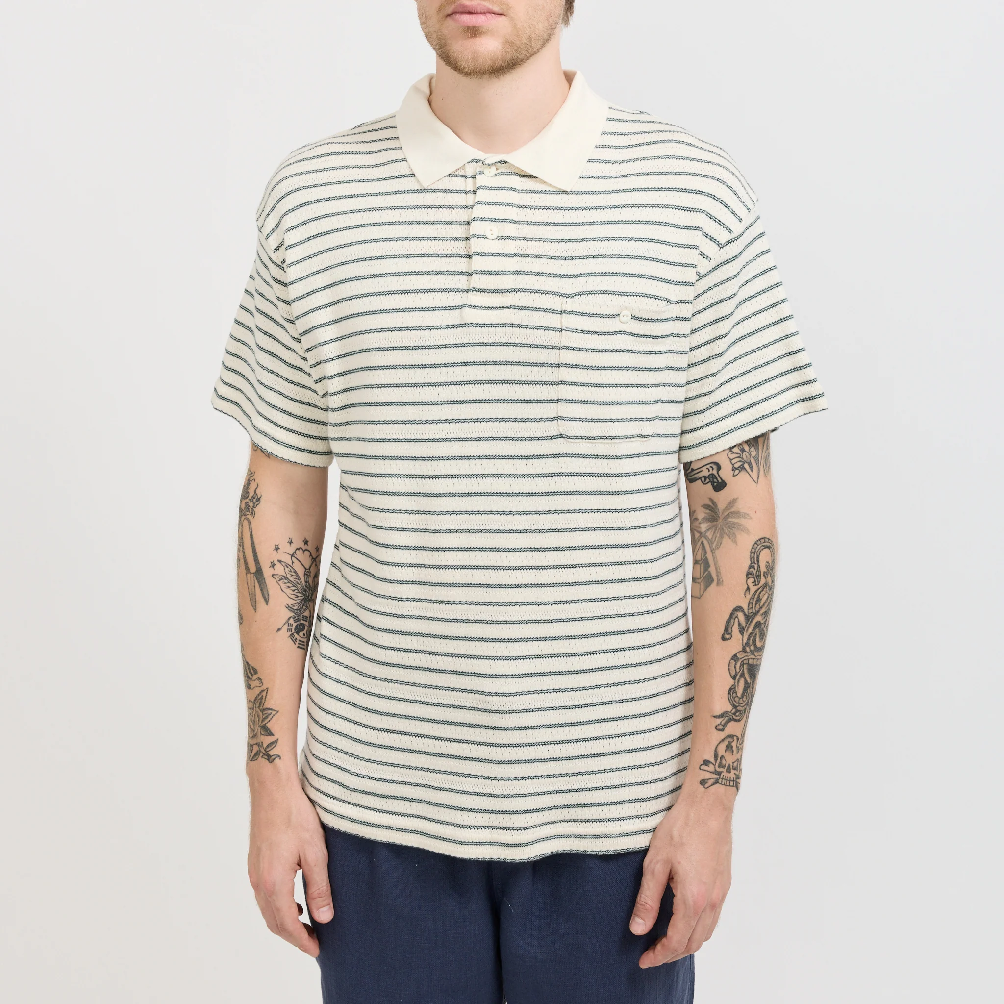 Dunn Polo Ecru/Green - Image 5