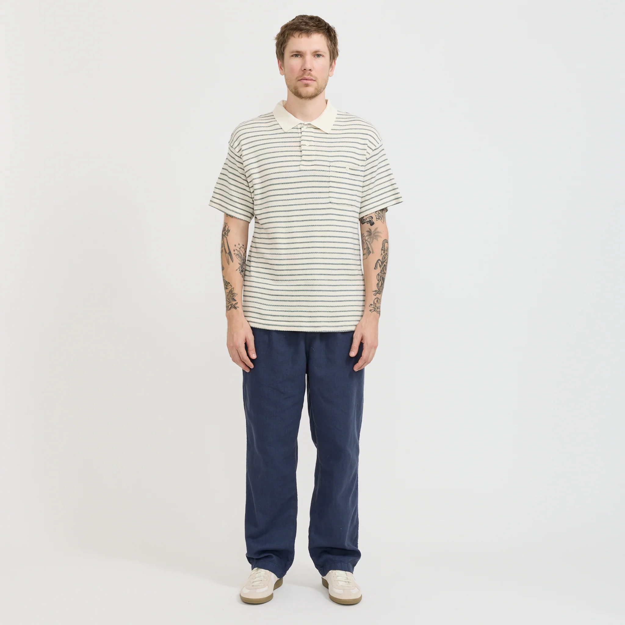 Dunn Polo Ecru/Green - Image 7