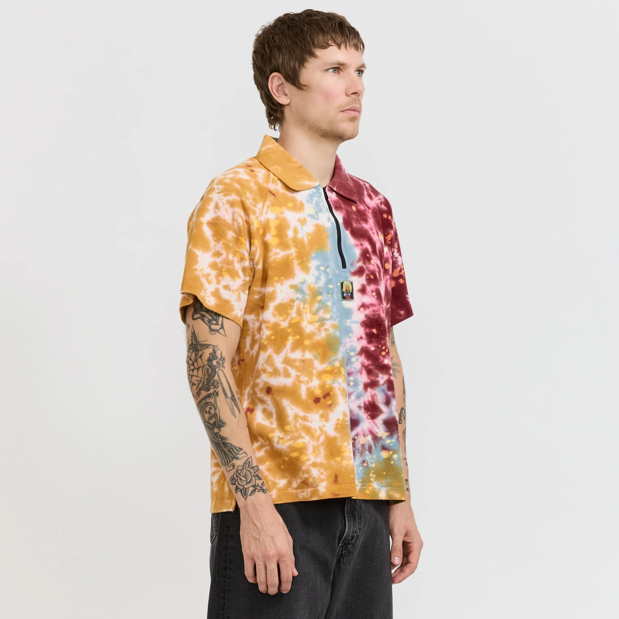 Dyed Short Sleeve Boxed Pique Polo Terracotta - Image 3