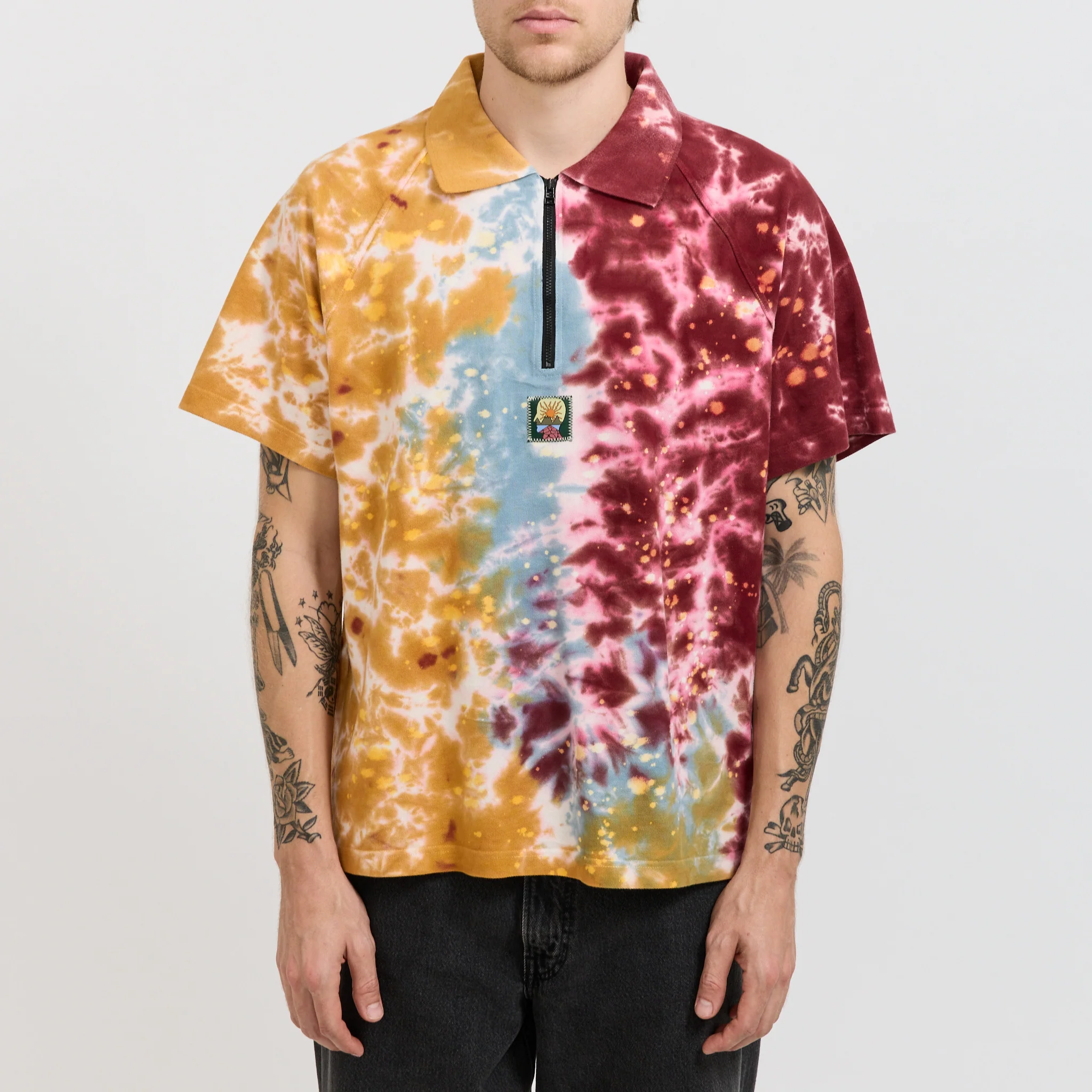 Dyed Short Sleeve Boxed Pique Polo Terracotta - Image 5