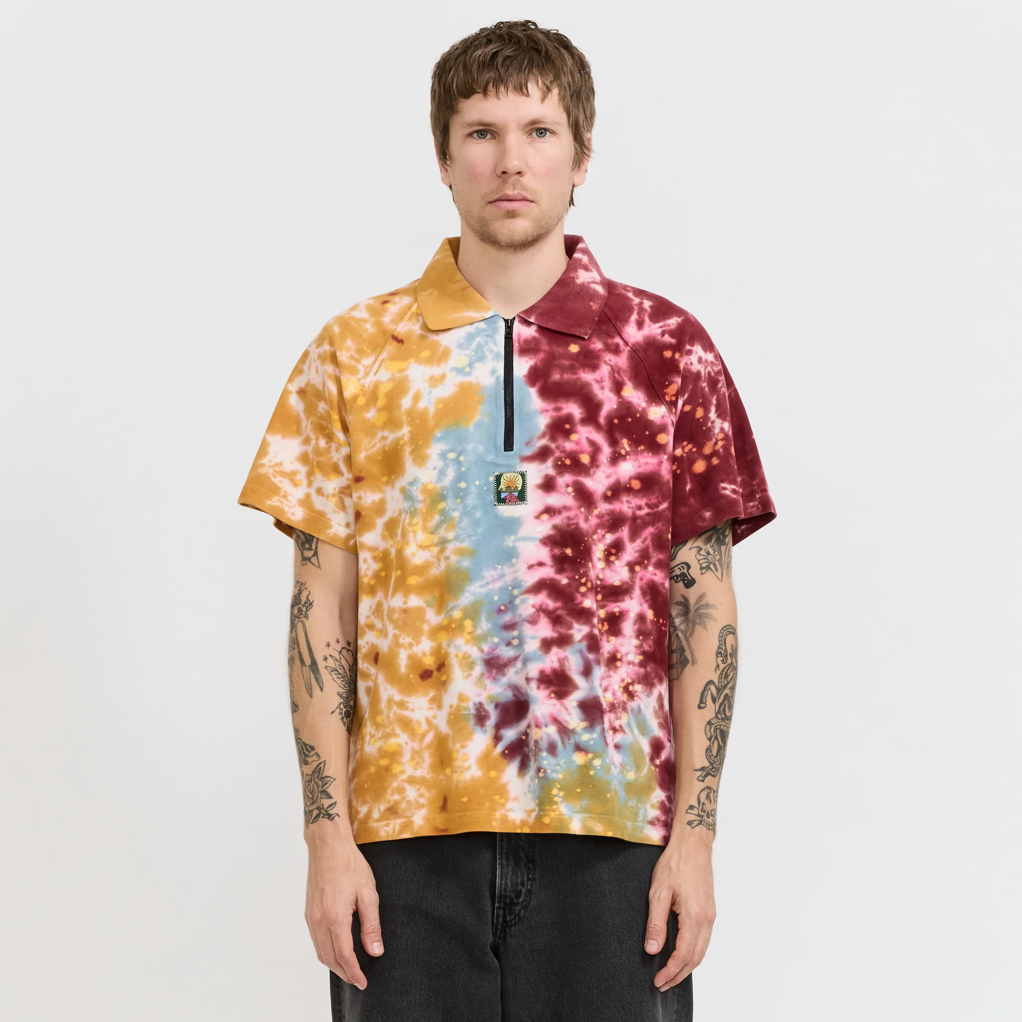 Dyed Short Sleeve Boxed Pique Polo Terracotta - Image 8