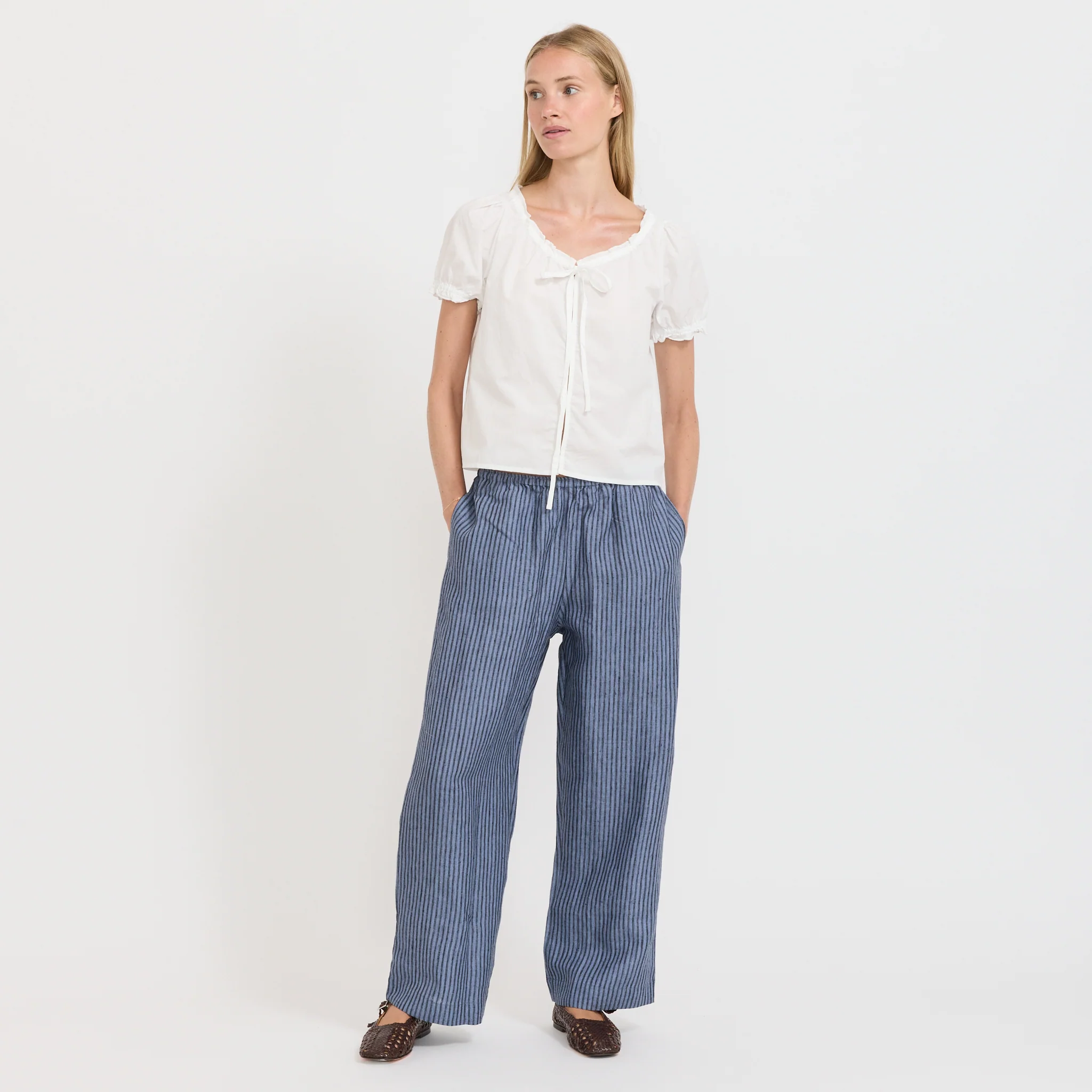 Ease Trouser Azure Stripe - Image 2