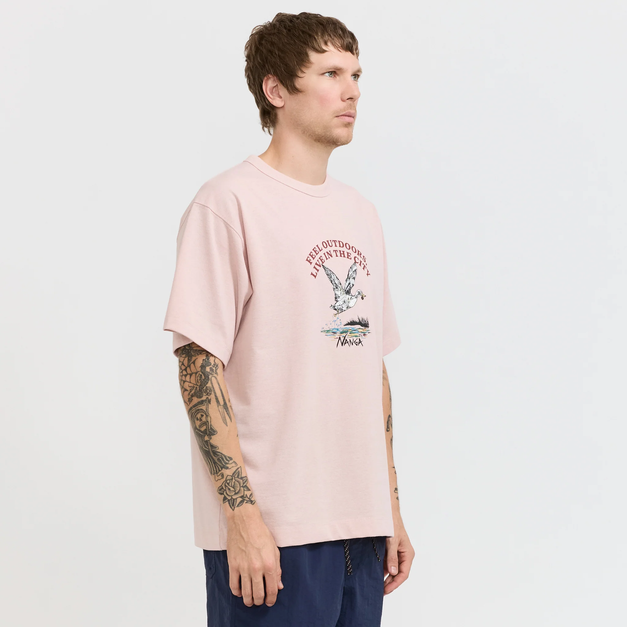 Eco Hybrid Duck Vintage Tee Pink - Image 3
