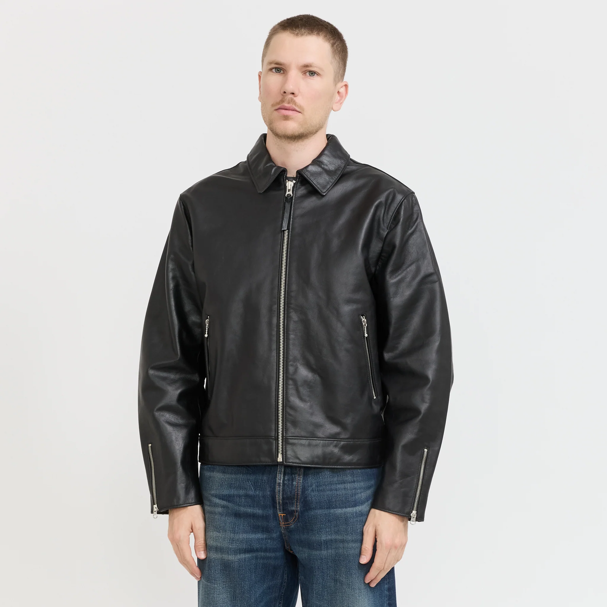 Eddy Rider Leather Jacket Black - Image 10