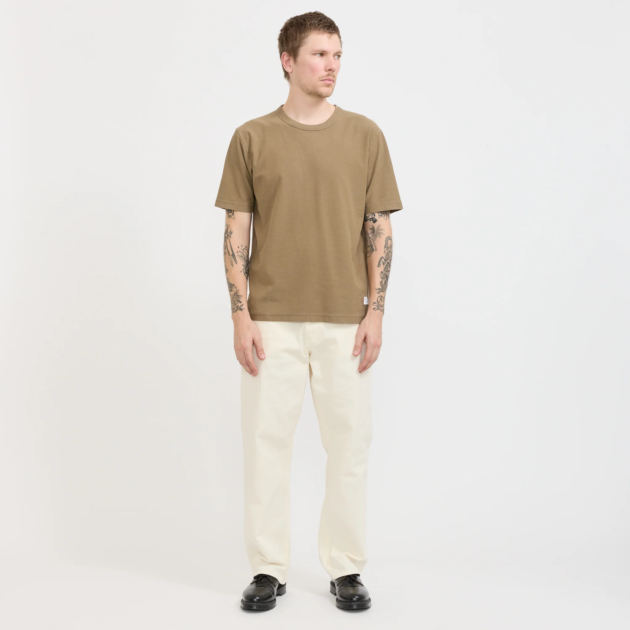 Elmelunde Organic Dry Cotton GMD T-Shirt Walnut - Image 2