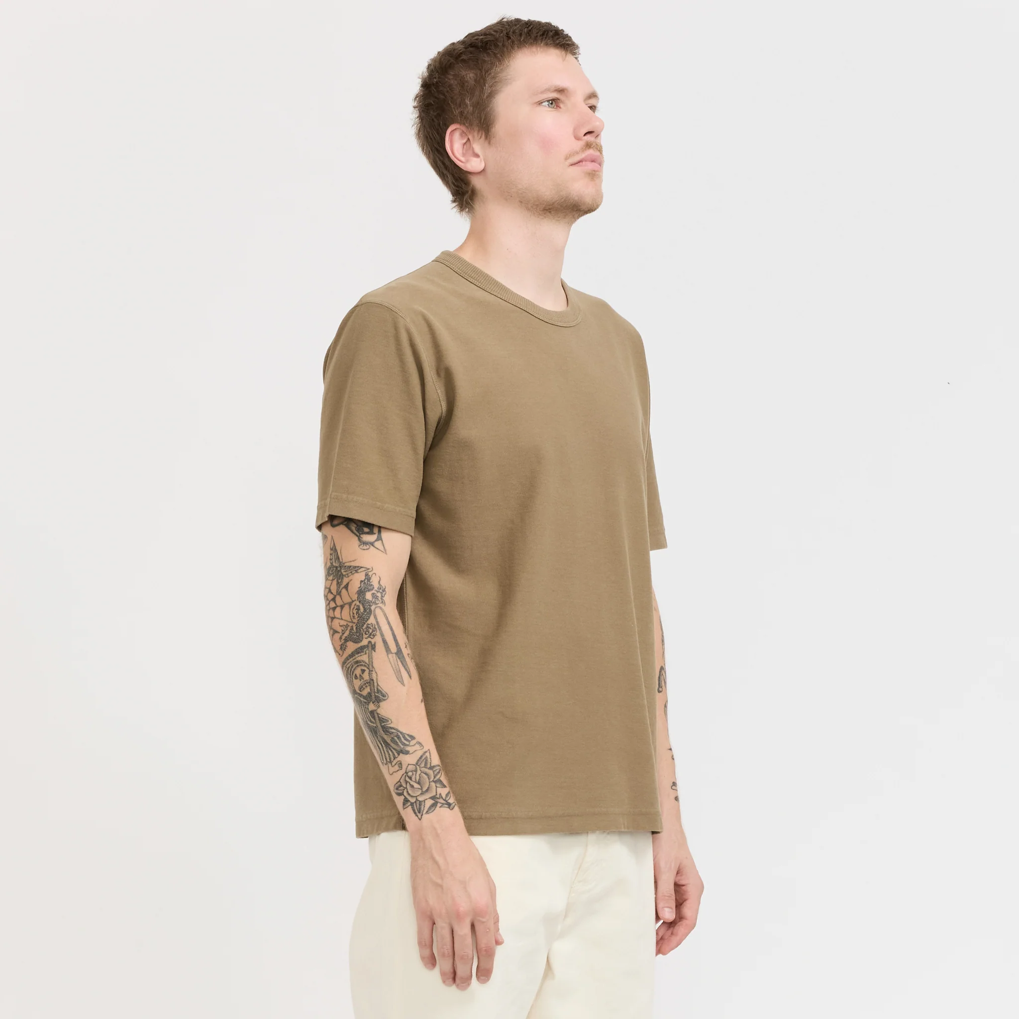 Elmelunde Organic Dry Cotton GMD T-Shirt Walnut - Image 3