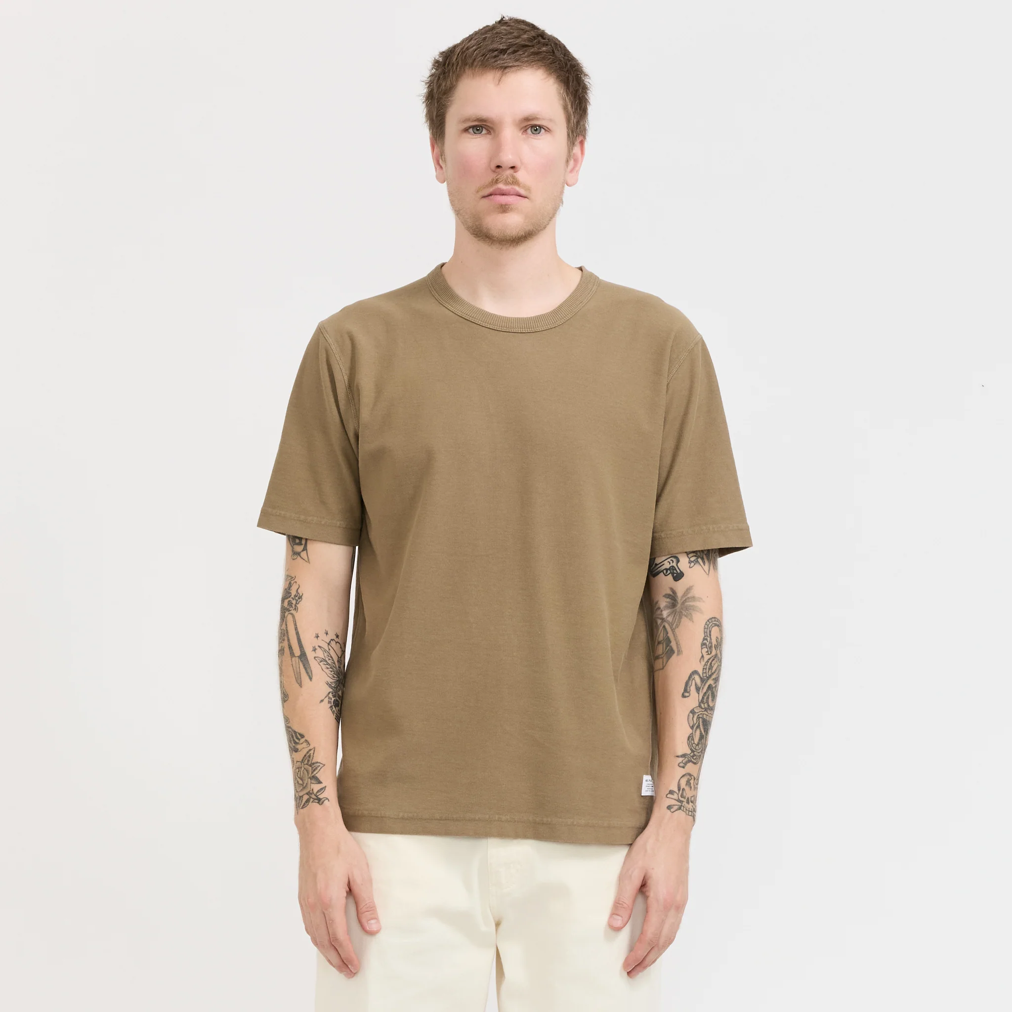 Elmelunde Organic Dry Cotton GMD T-Shirt Walnut - Image 7