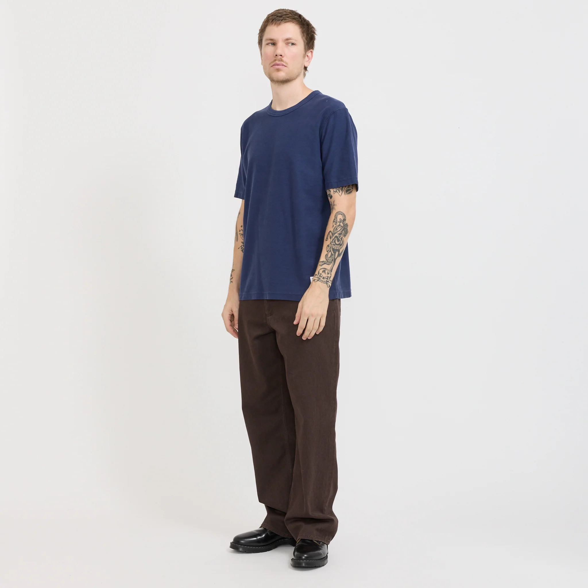 Elmelunde Organic Dry Cotton GMD T-Shirt Workwear Blue - Image 2