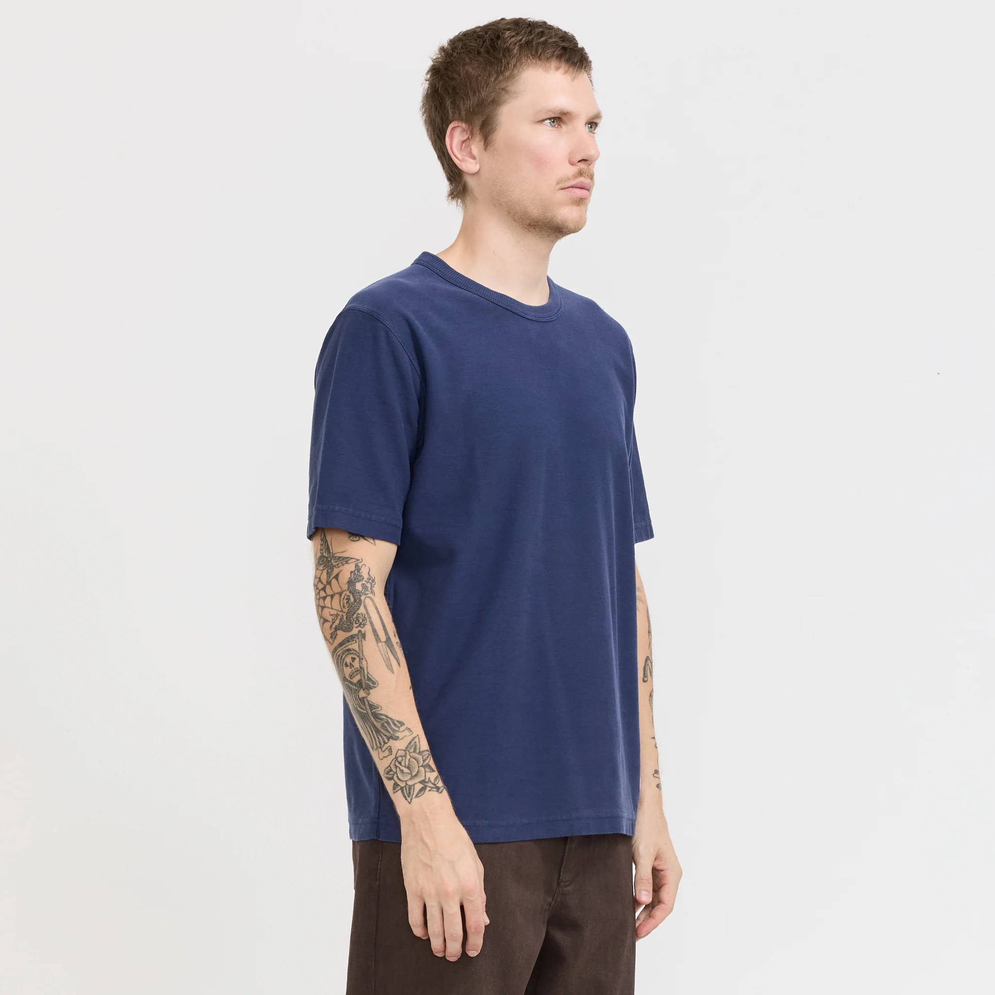 Elmelunde Organic Dry Cotton GMD T-Shirt Workwear Blue - Image 3