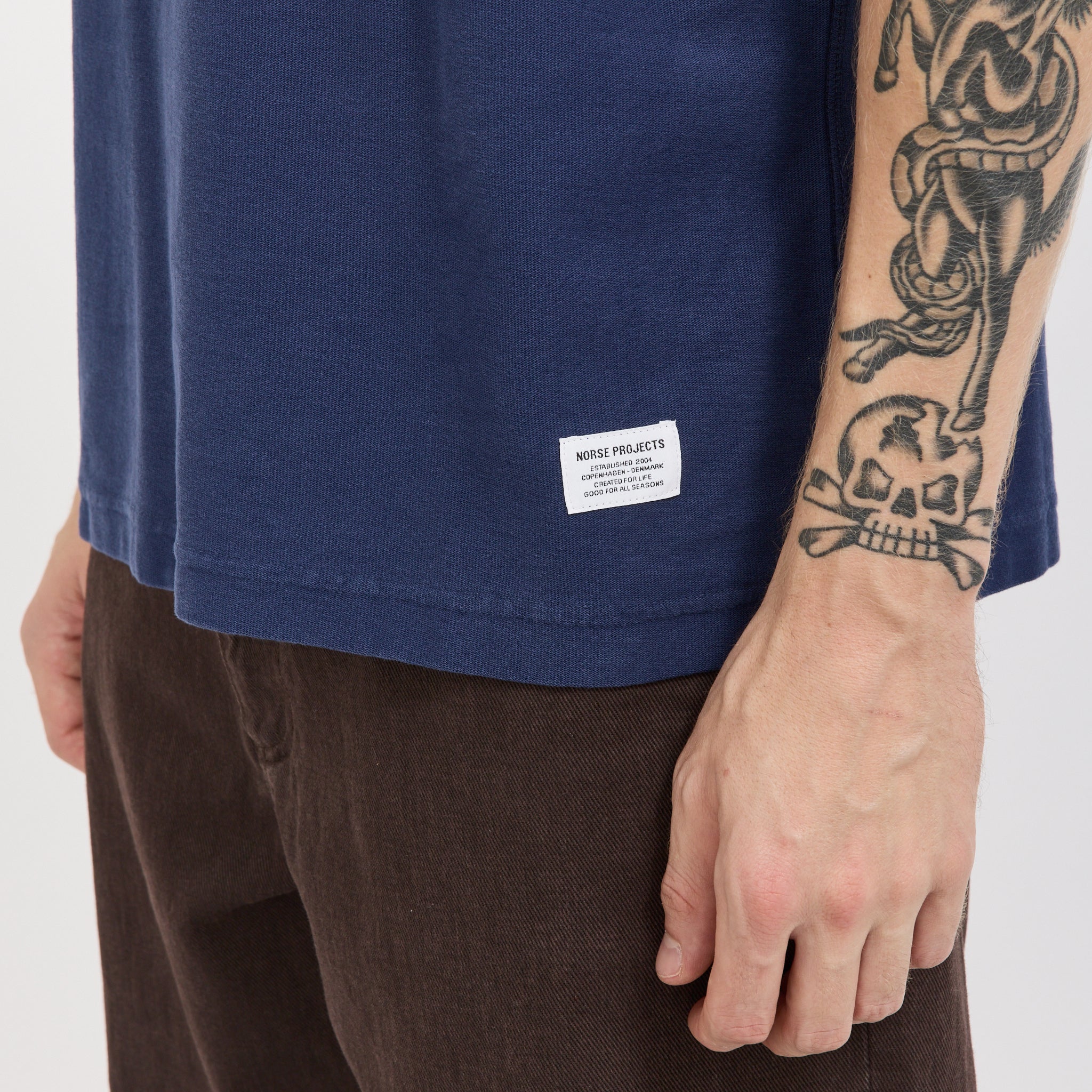 Elmelunde Organic Dry Cotton GMD T-Shirt Workwear Blue - Image 6