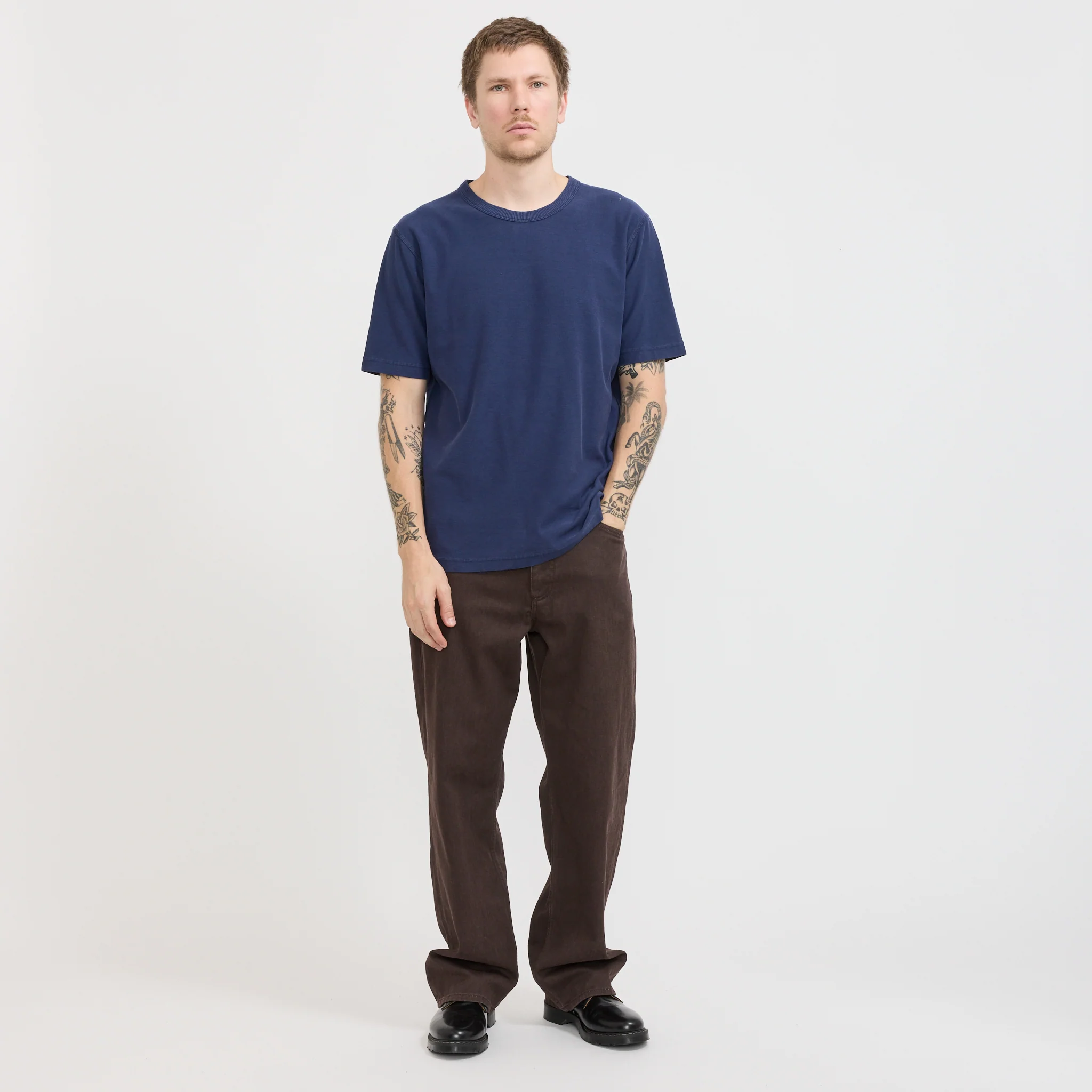 Elmelunde Organic Dry Cotton GMD T-Shirt Workwear Blue - Image 7