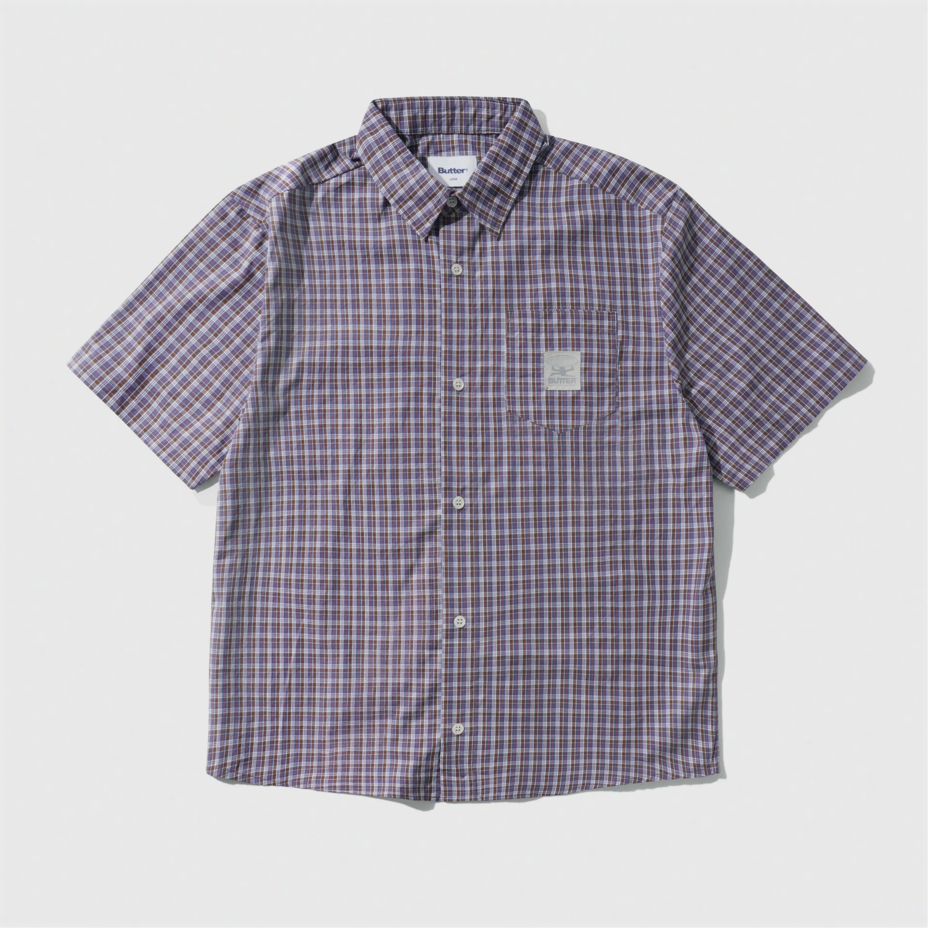 Equipment S/S Shirt Navy/Brown