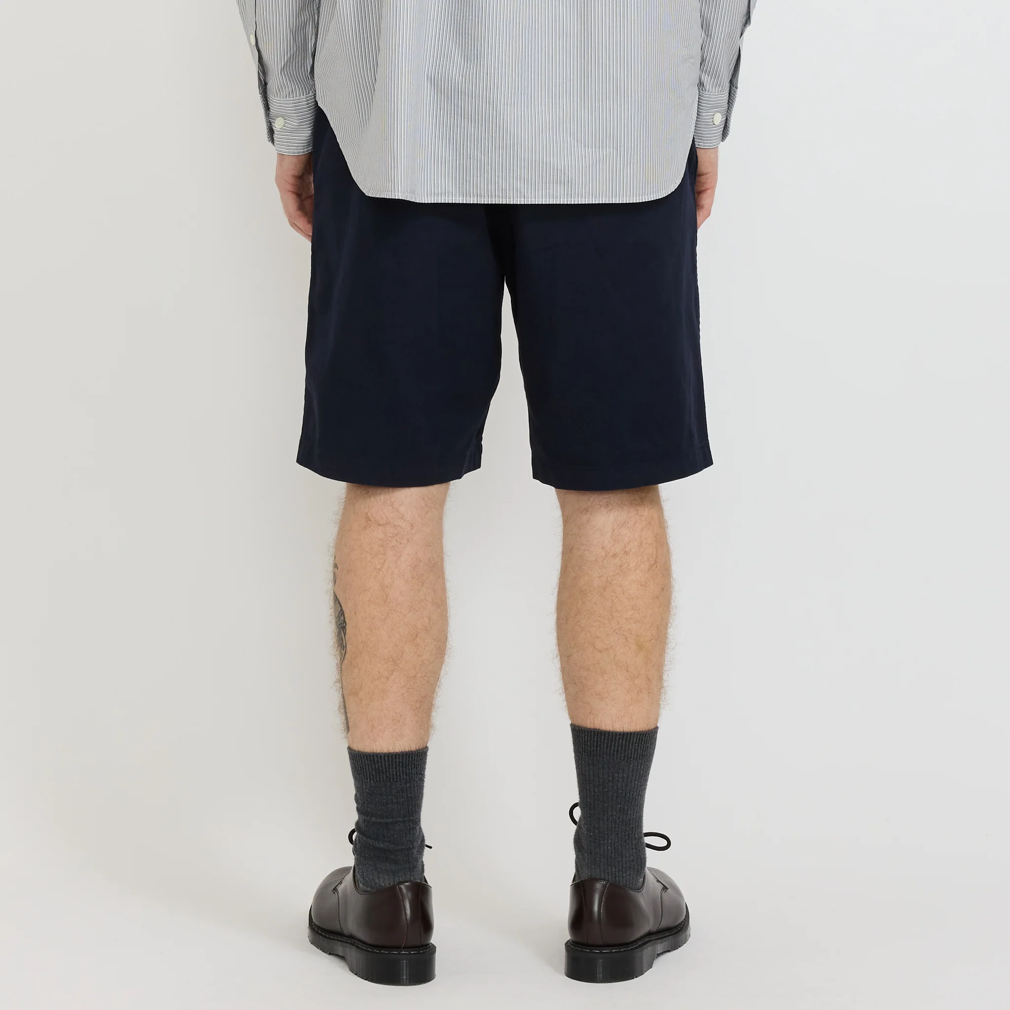Ezra Relaxed Organic Stretch Twill Short Dark Navy - Image 4