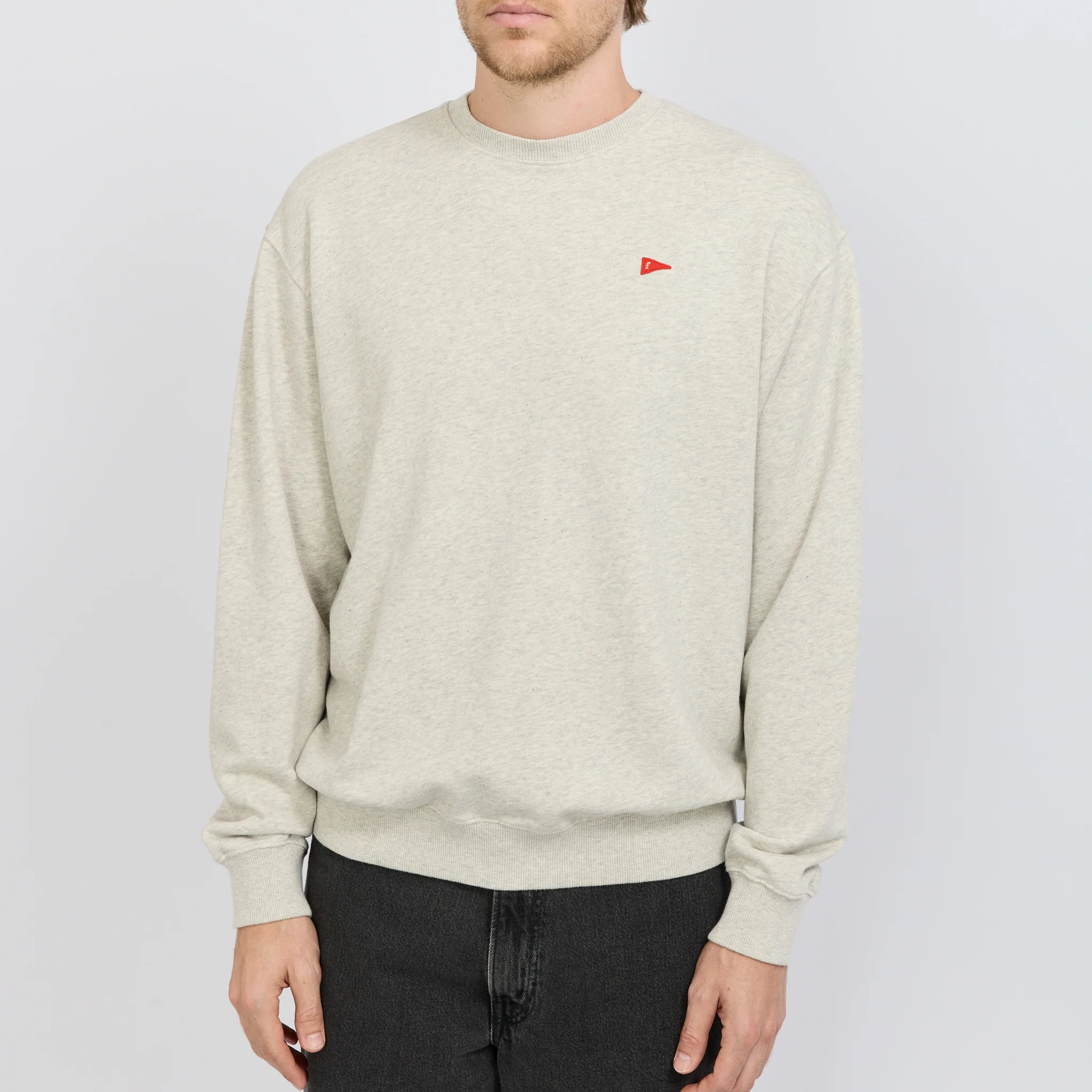 Flag Sweatshirt Snow Melange - Image 5