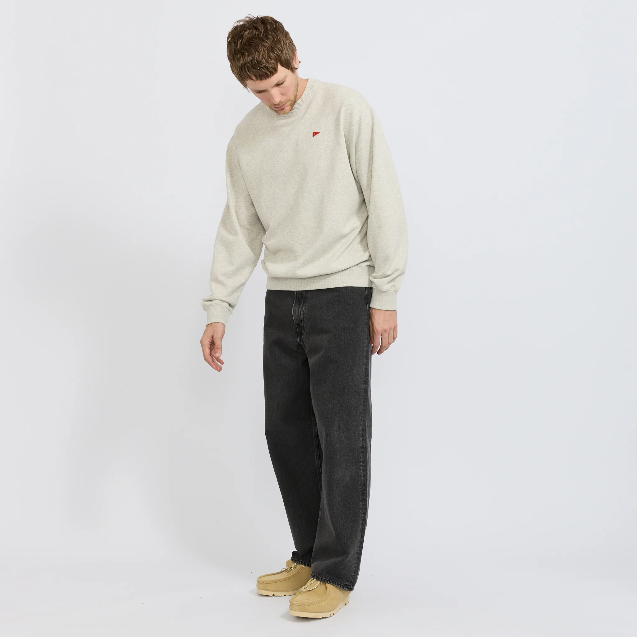 Flag Sweatshirt Snow Melange - Image 6