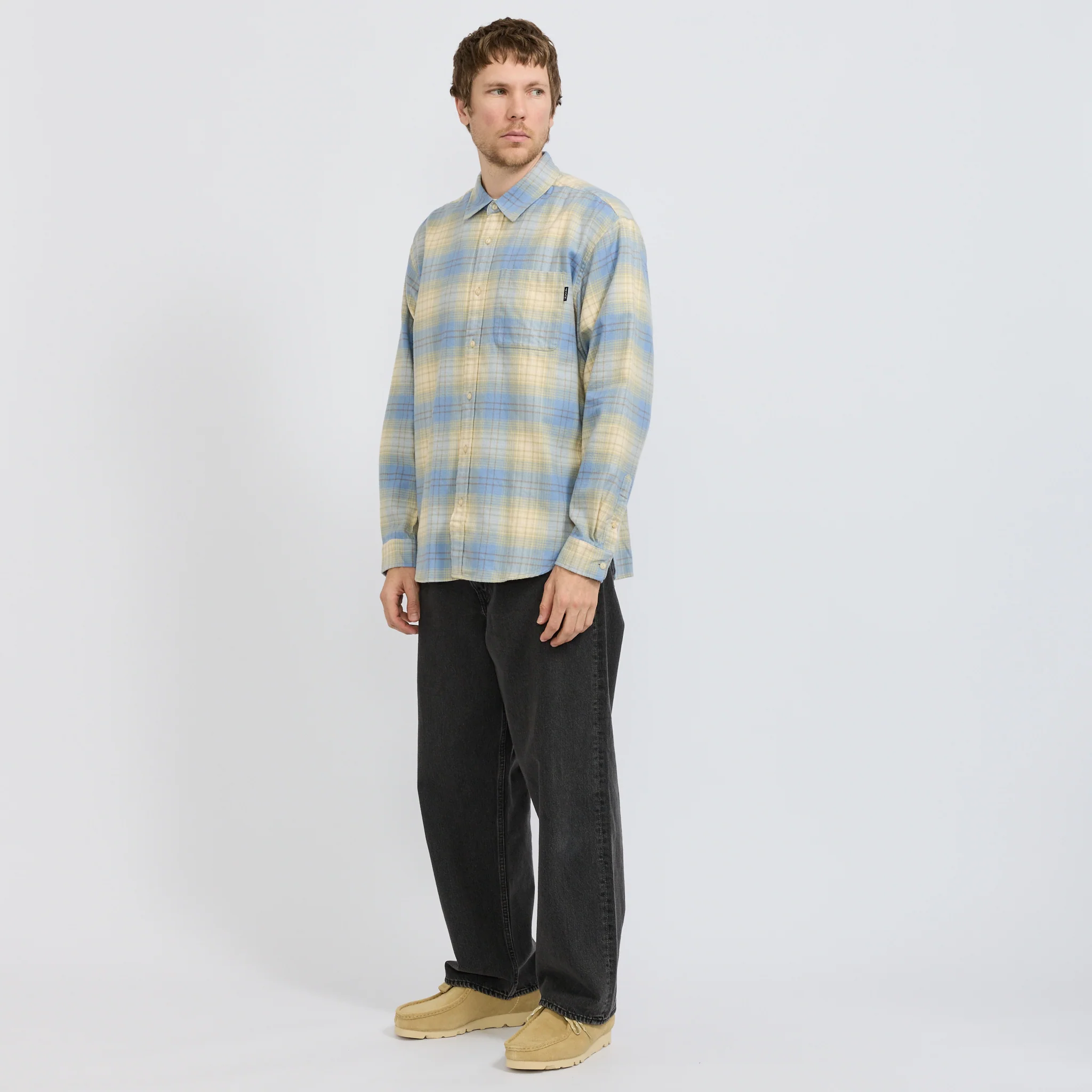 Flannel Check Shirt Yellow - Image 2