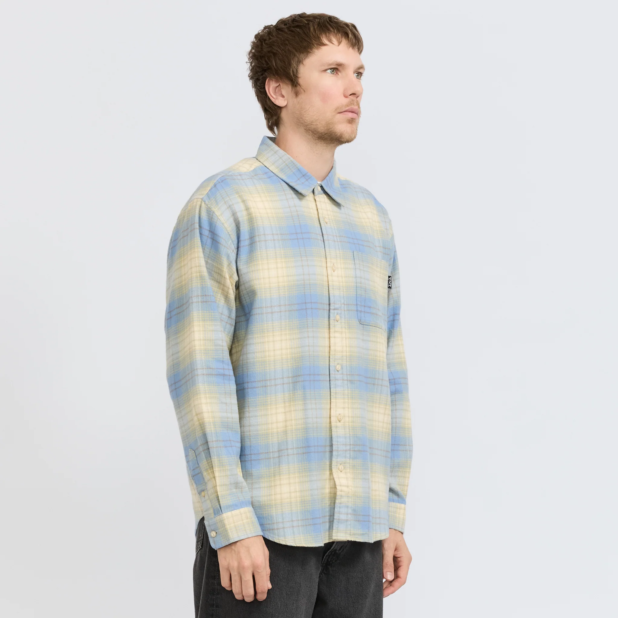 Flannel Check Shirt Yellow - Image 3