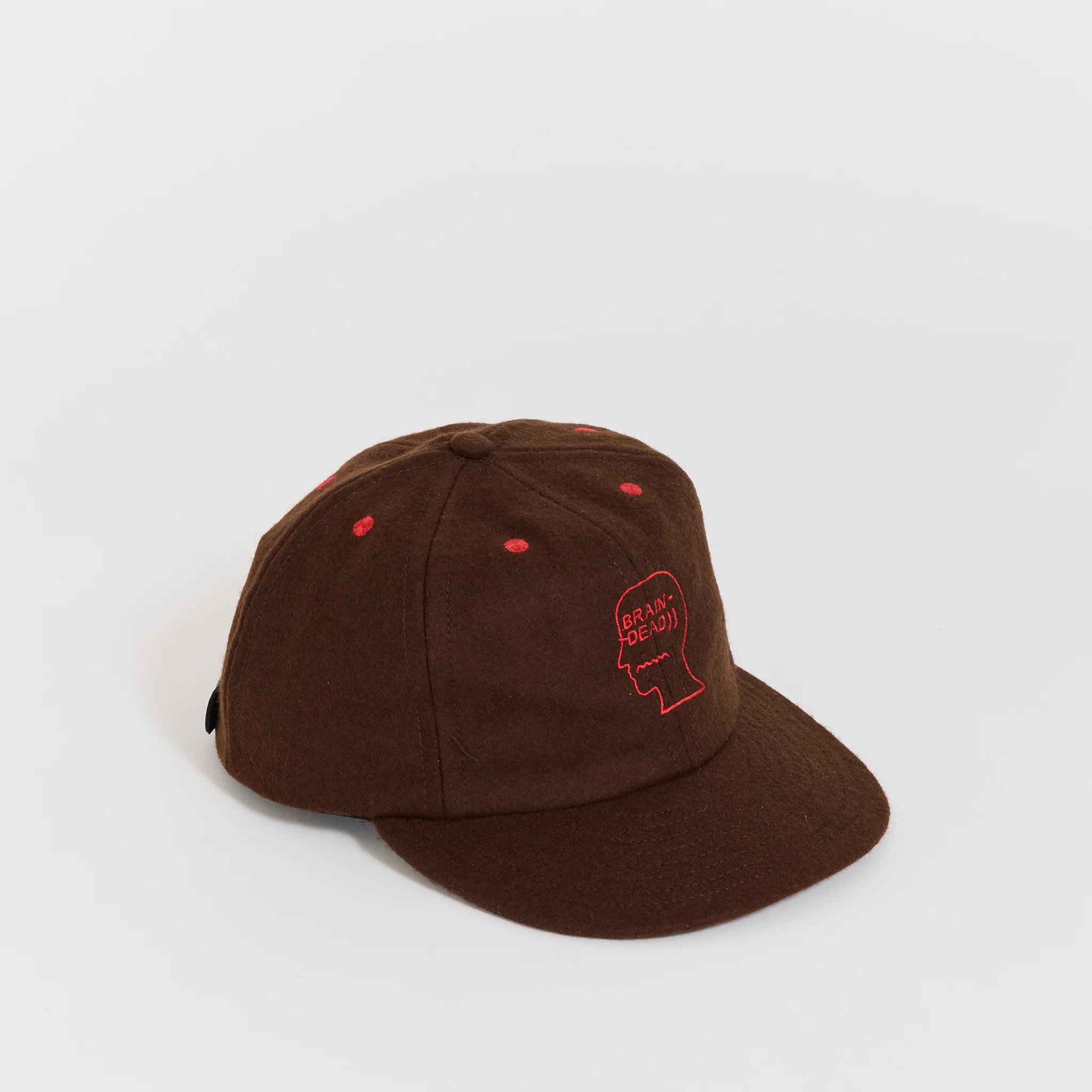 Flannel Classic Logohead 6 Panel Hat Brown