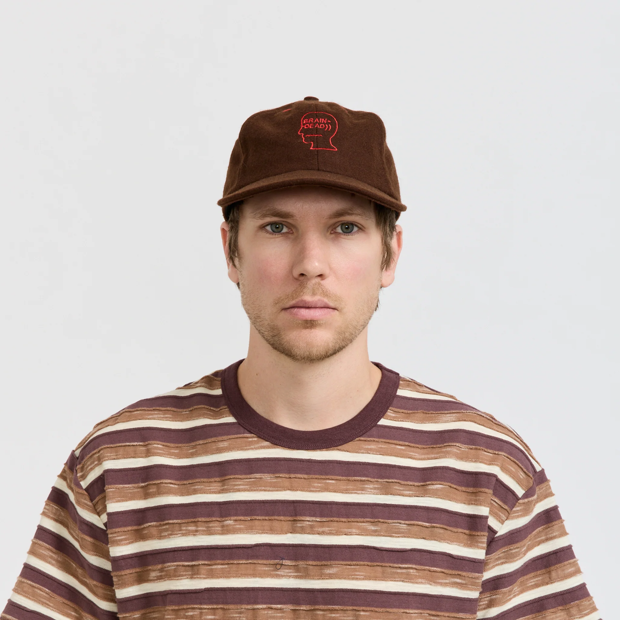 Flannel Classic Logohead 6 Panel Hat Brown - Image 3