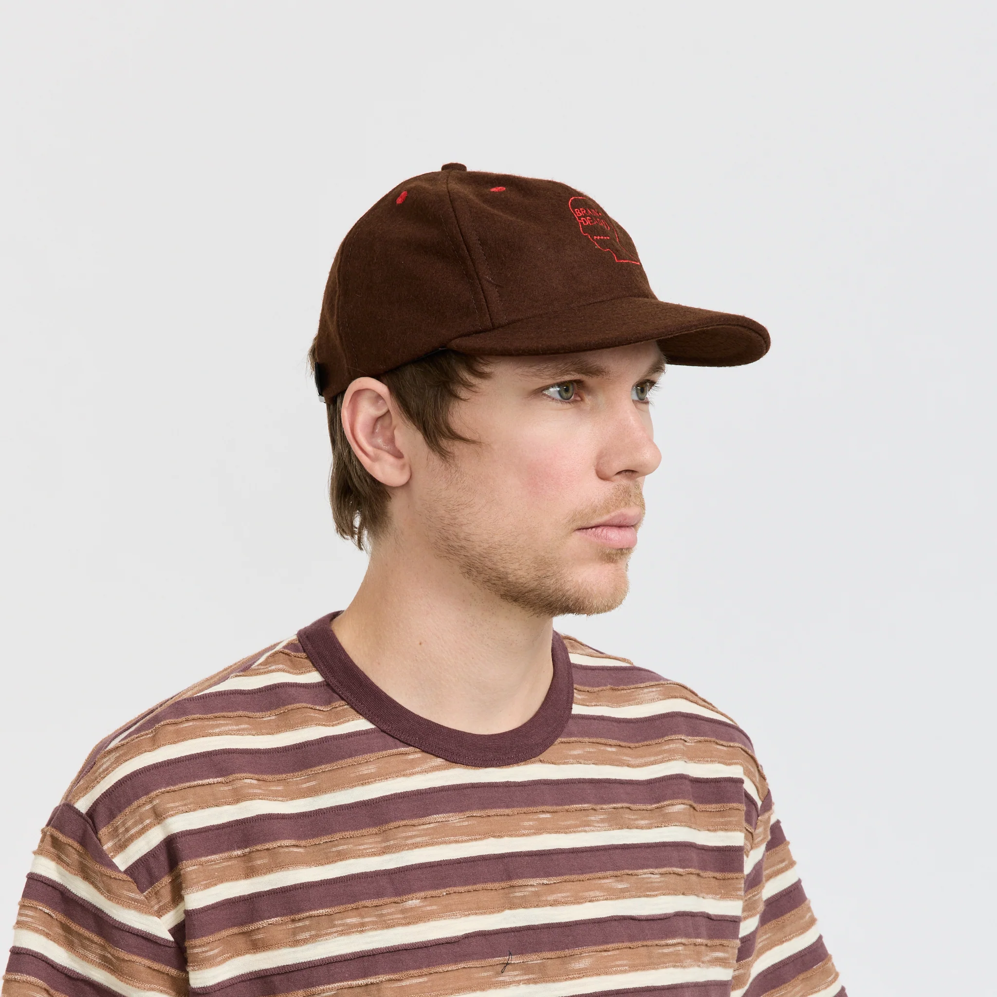 Flannel Classic Logohead 6 Panel Hat Brown - Image 4